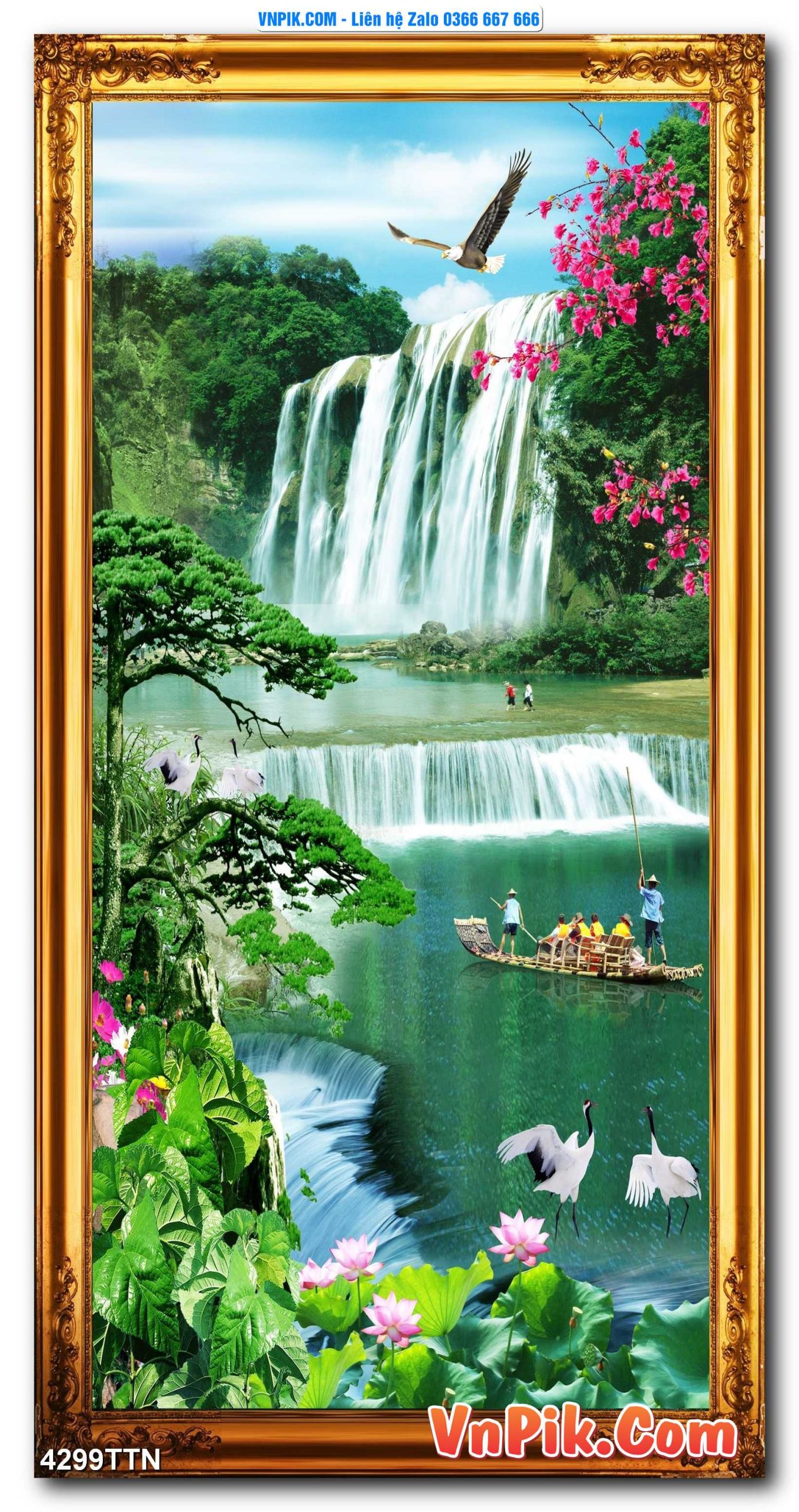 Tranh thác nước – Tranh phong thủy – Tranh treo tường mã 4299TTN