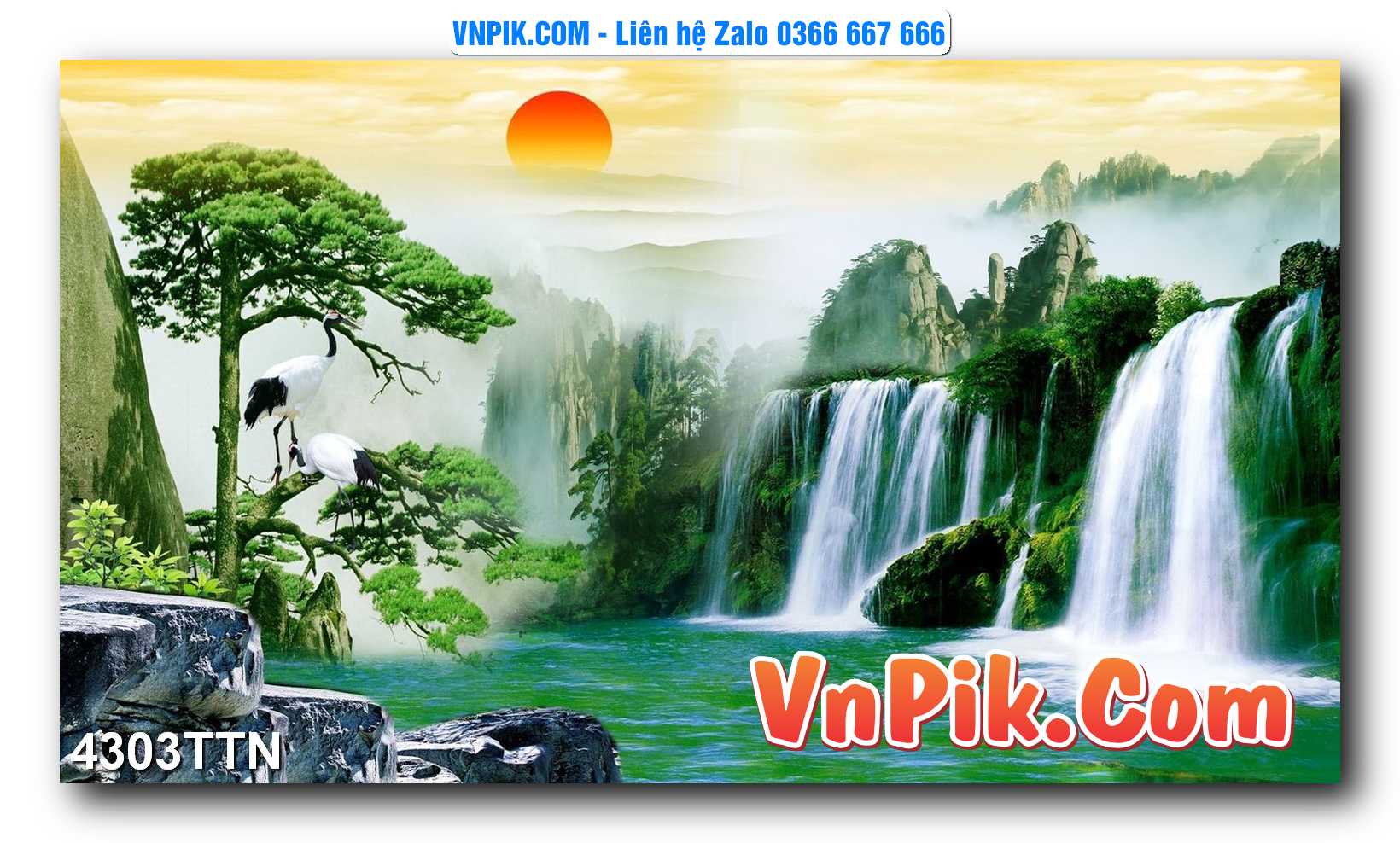 Tranh thác nước – Tranh phong thủy – Tranh treo tường mã 4303TTN