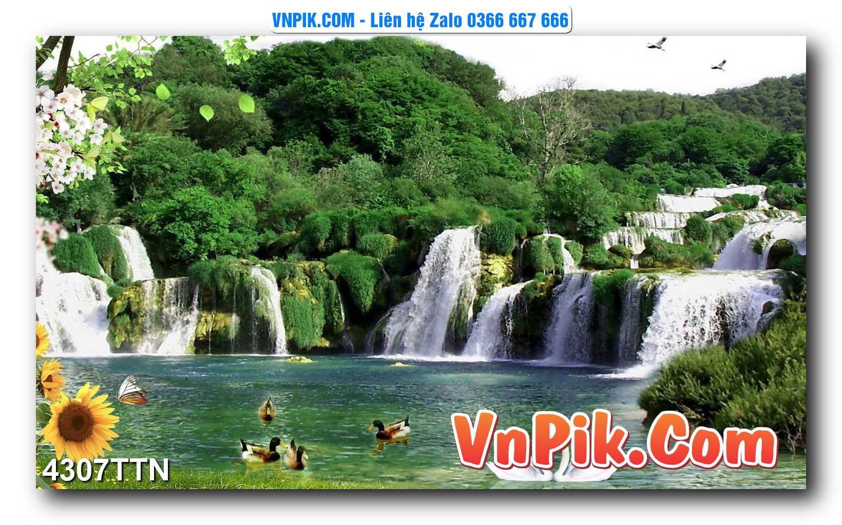 Tranh thác nước – Tranh phong thủy – Tranh treo tường mã 4307TTN