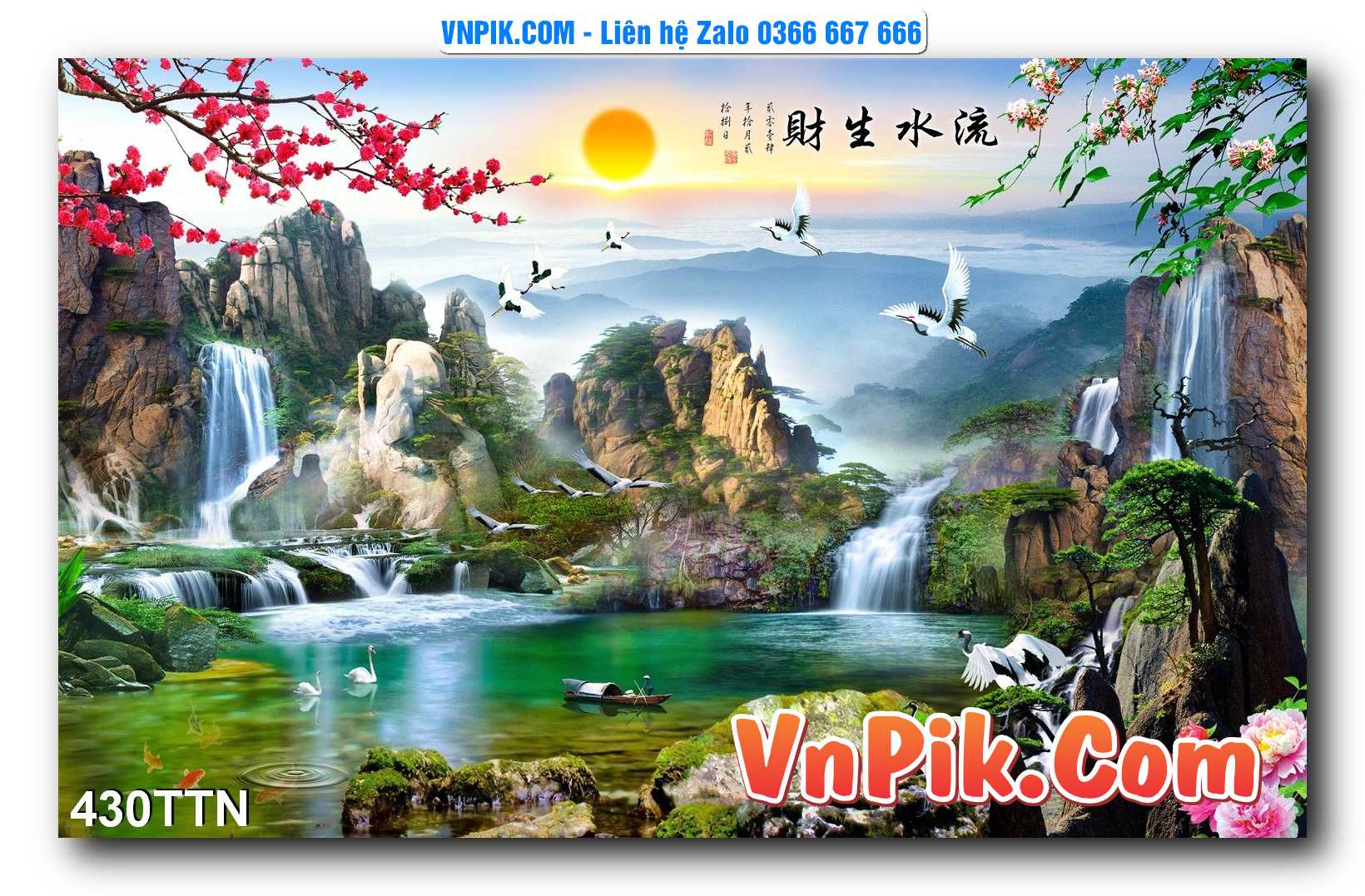 Tranh thác nước – Tranh phong thủy – Tranh treo tường mã 430TTN