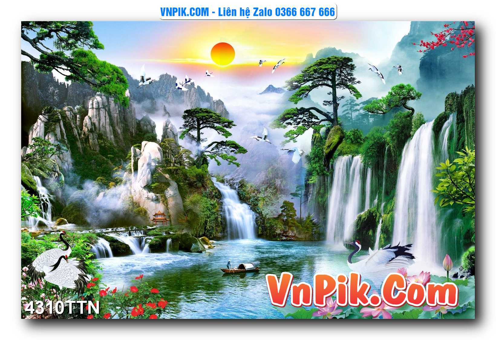 Tranh thác nước – Tranh phong thủy – Tranh treo tường mã 4310TTN