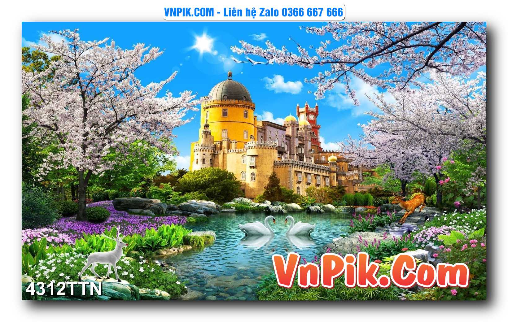 Tranh thác nước – Tranh phong thủy – Tranh treo tường mã 4312TTN