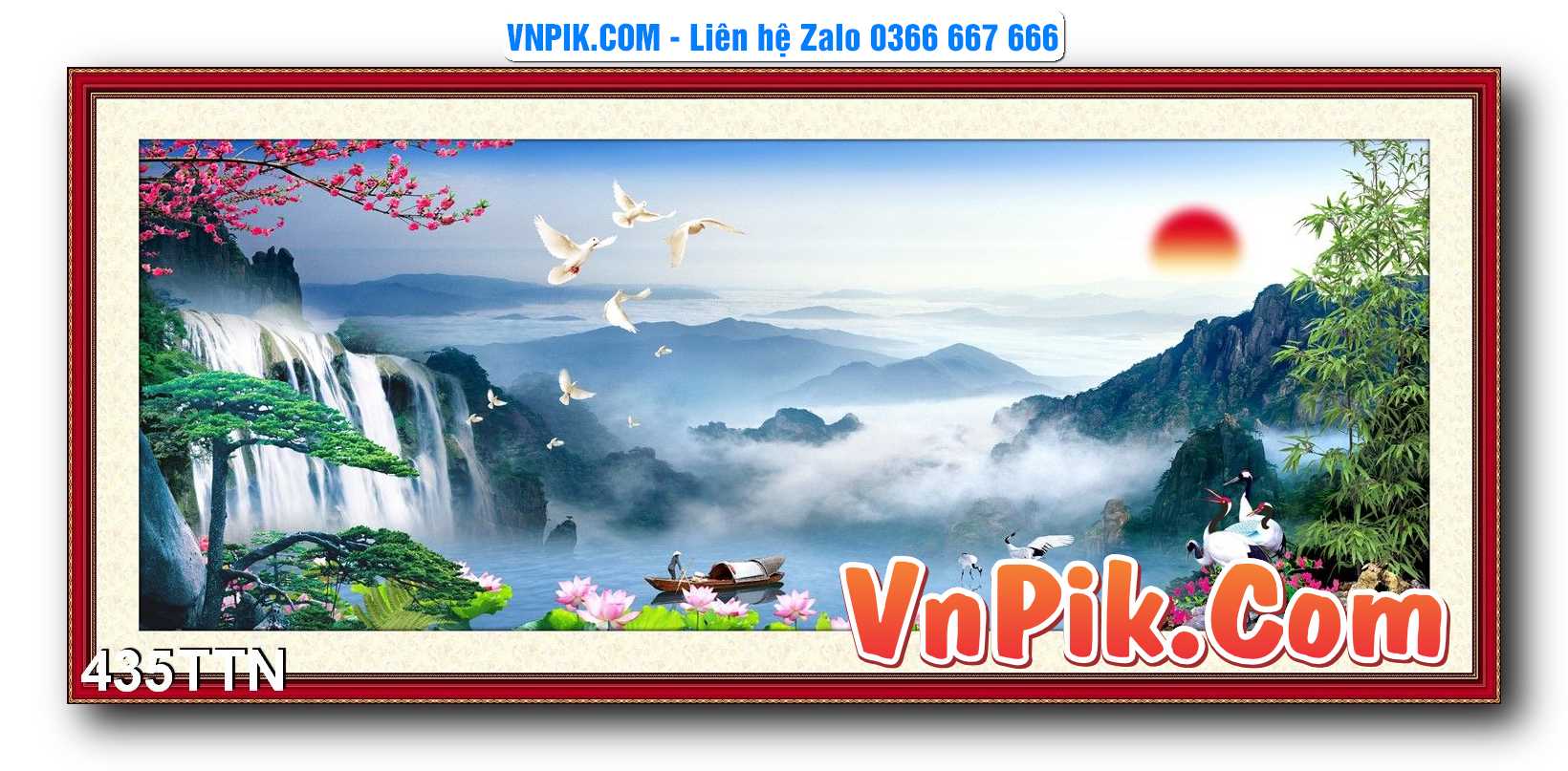 Tranh thác nước – Tranh phong thủy – Tranh treo tường mã 435TTN