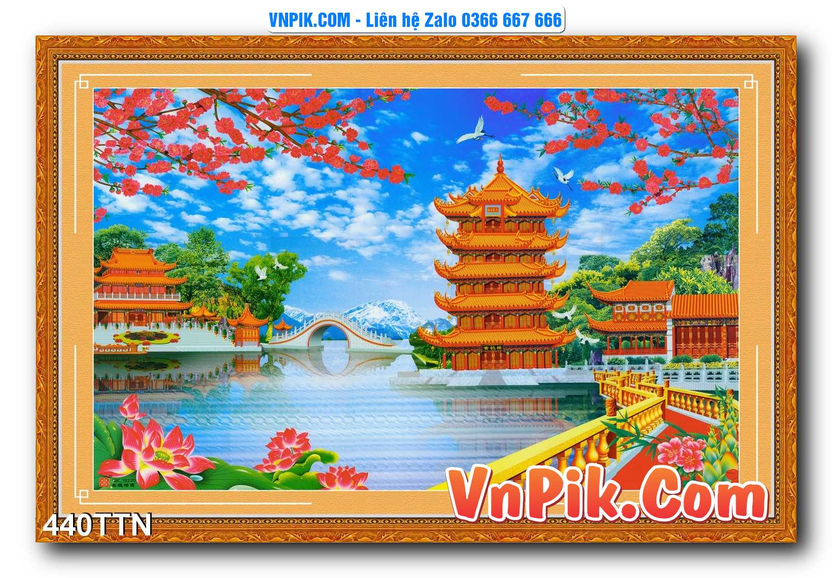 Tranh thác nước – Tranh phong thủy – Tranh treo tường mã 440TTN