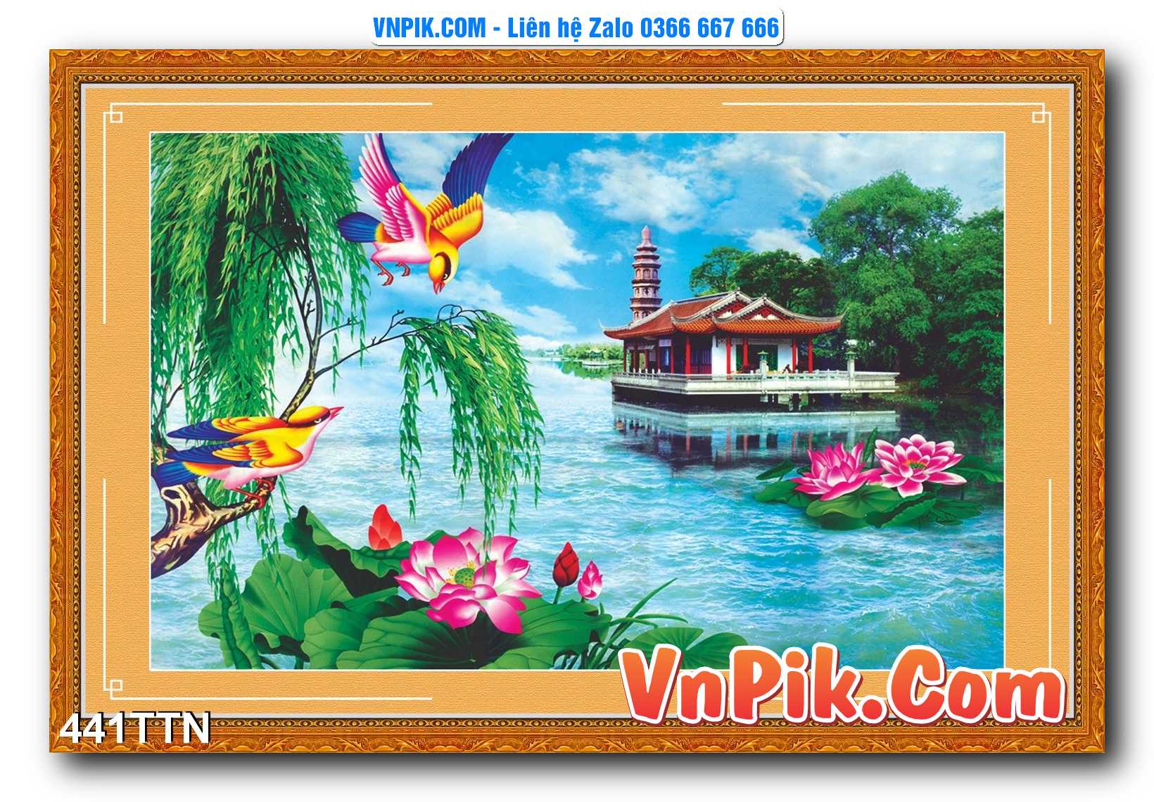 Tranh thác nước – Tranh phong thủy – Tranh treo tường mã 441TTN