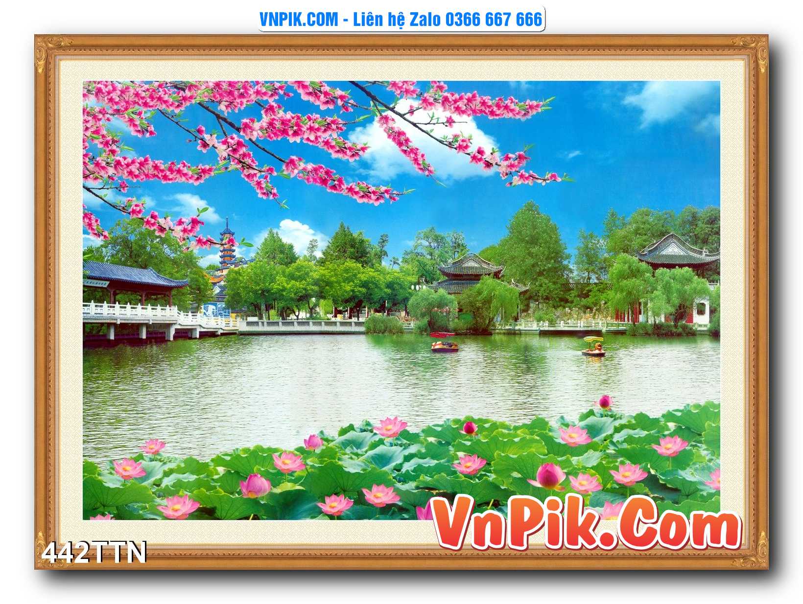 Tranh thác nước – Tranh phong thủy – Tranh treo tường mã 442TTN
