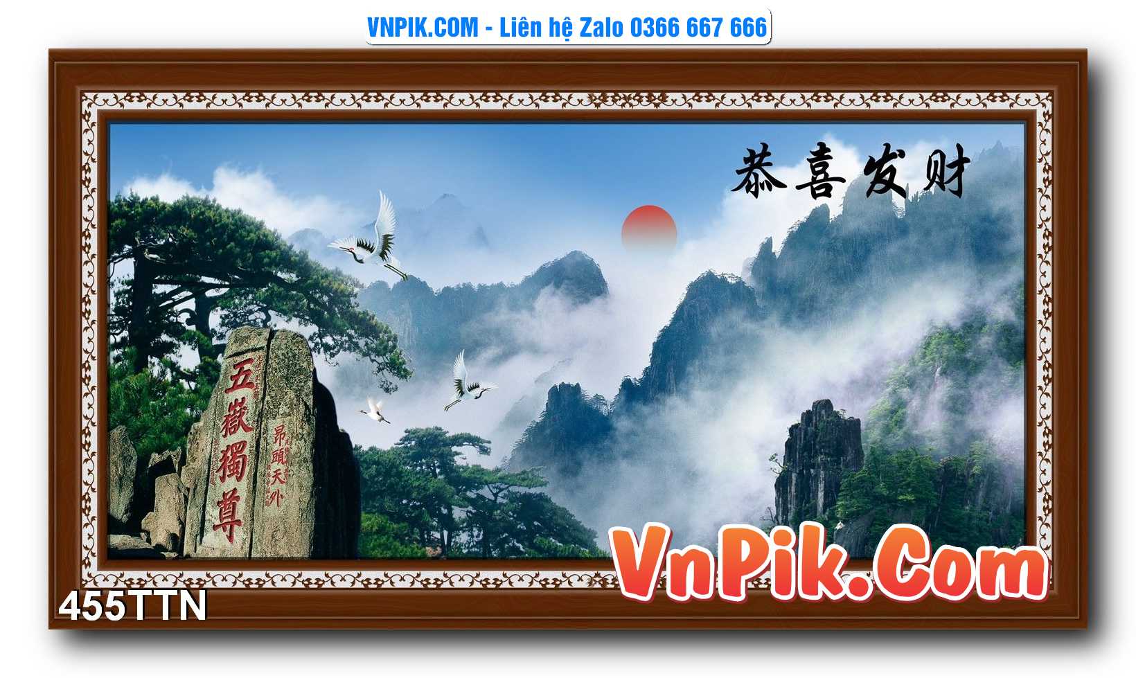 Tranh thác nước – Tranh phong thủy – Tranh treo tường mã 455TTN