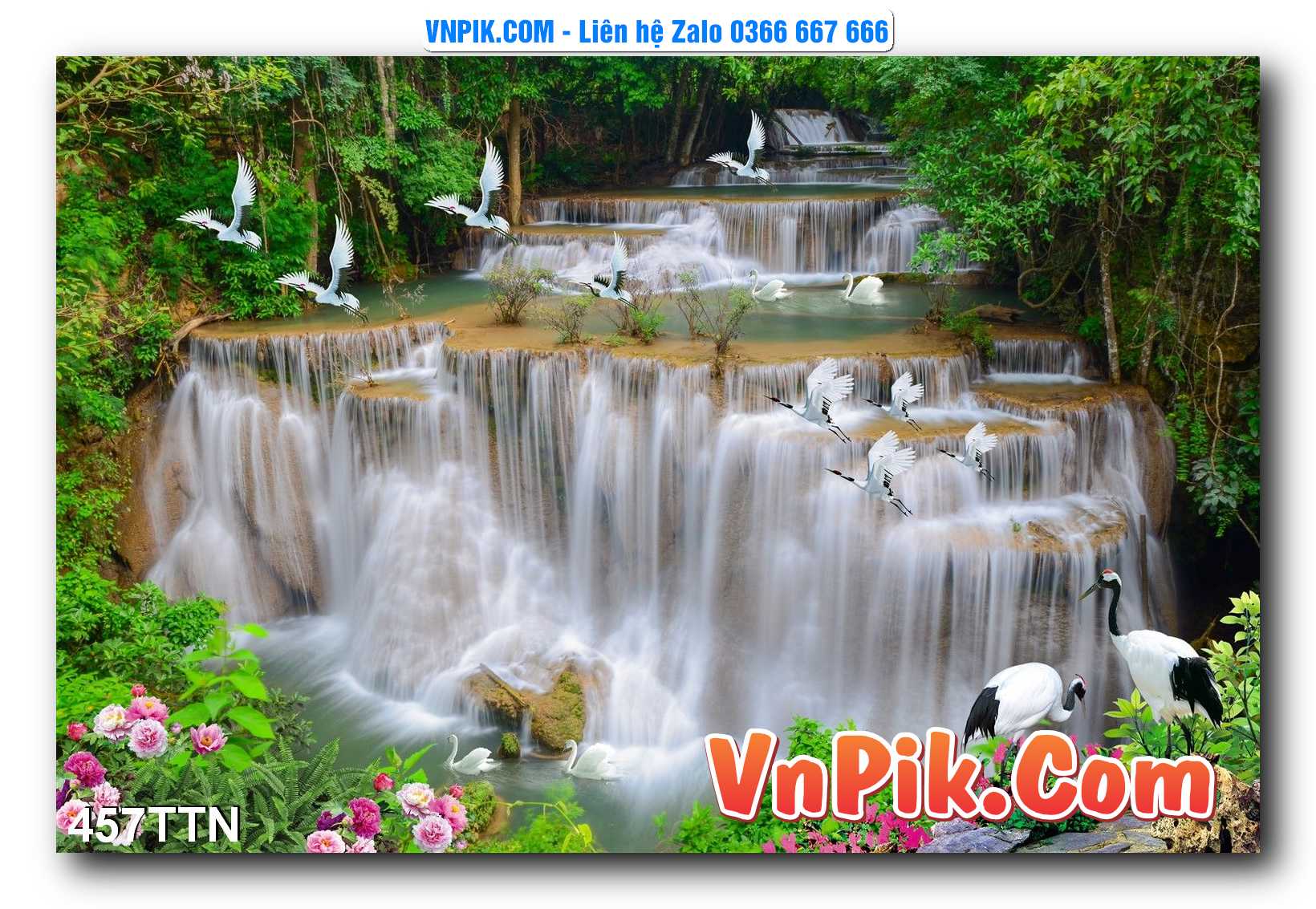 Tranh thác nước – Tranh phong thủy – Tranh treo tường mã 457TTN