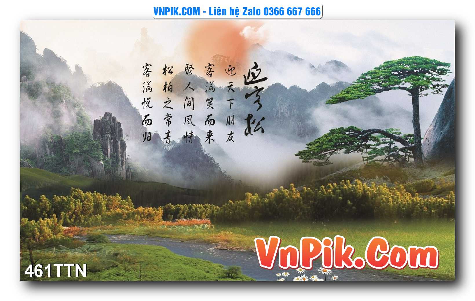 Tranh thác nước – Tranh phong thủy – Tranh treo tường mã 461TTN