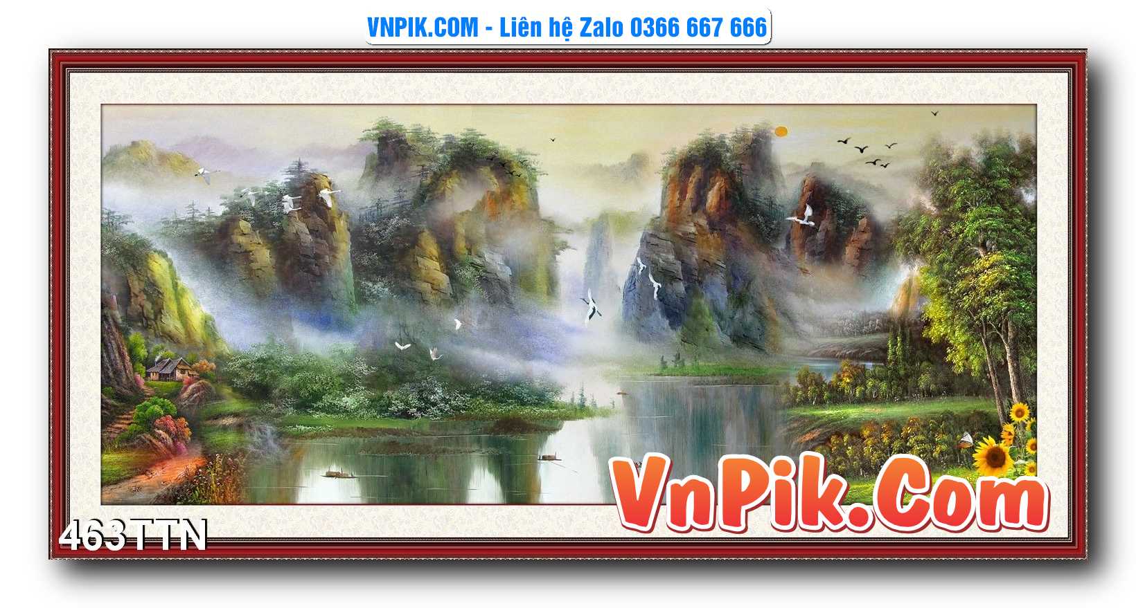 Tranh thác nước – Tranh phong thủy – Tranh treo tường mã 463TTN