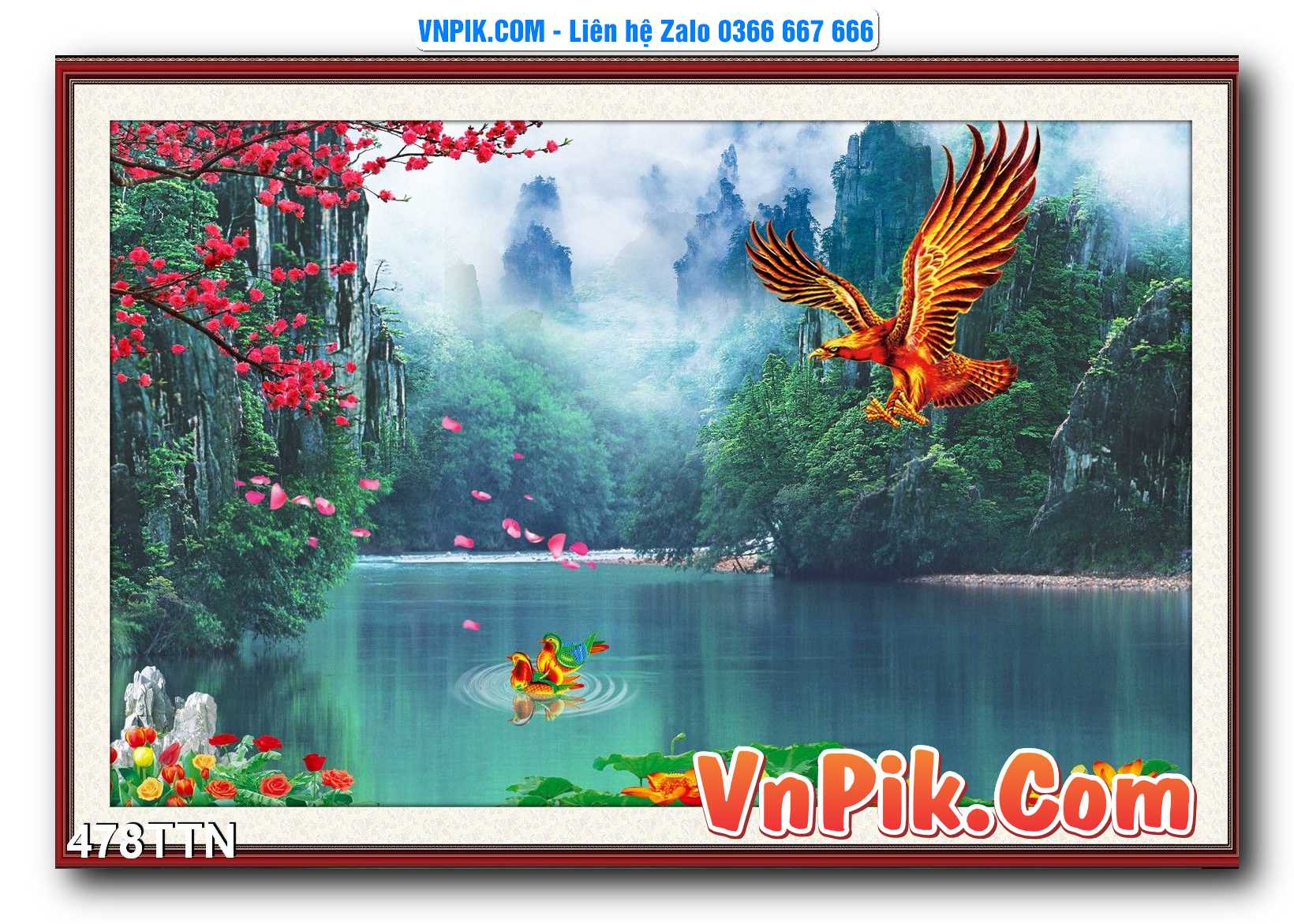 Tranh thác nước – Tranh phong thủy – Tranh treo tường mã 478TTN