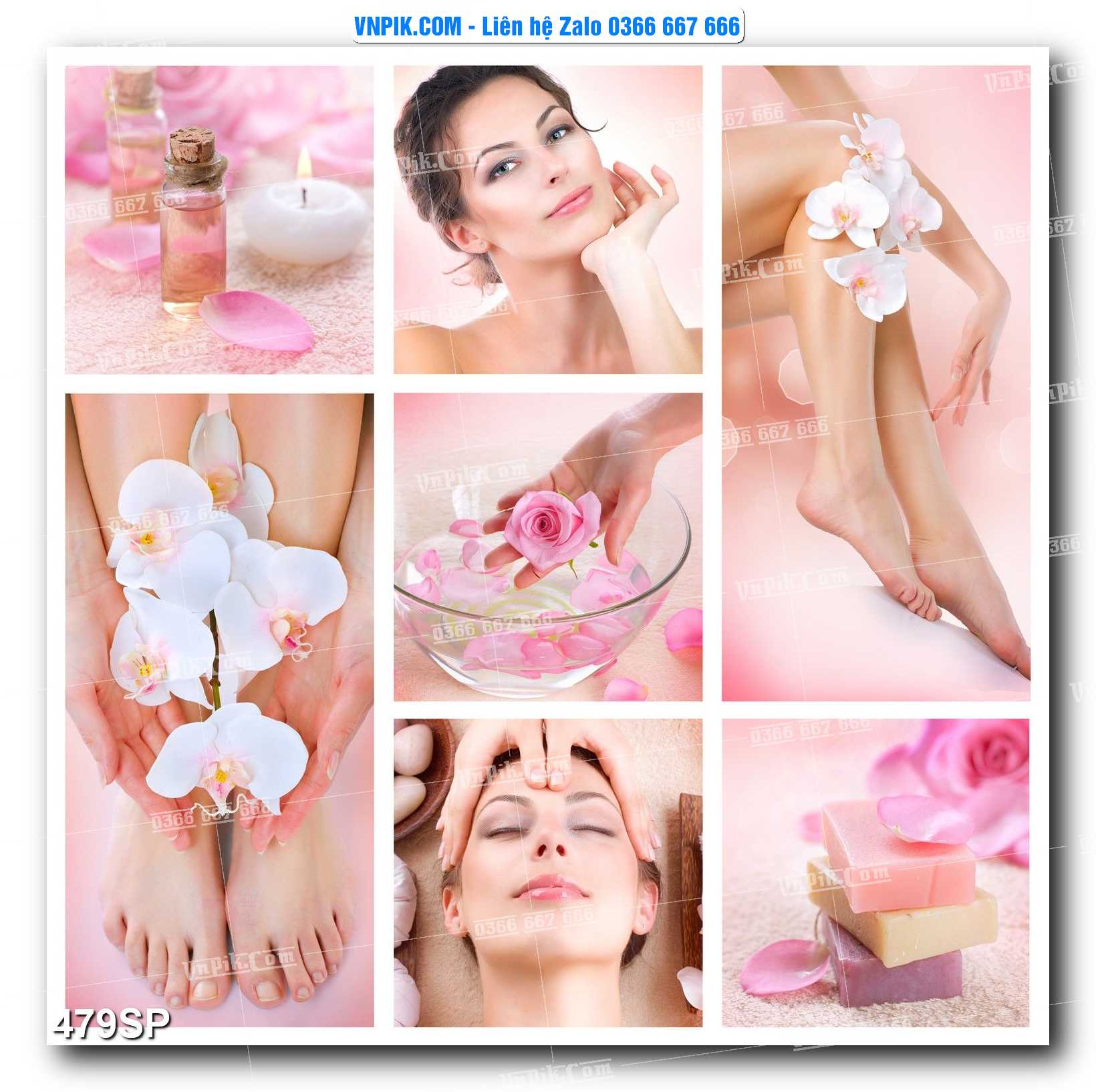 Mẫu tranh spa treo tường đẹp file vector – psd mẫu 479SP