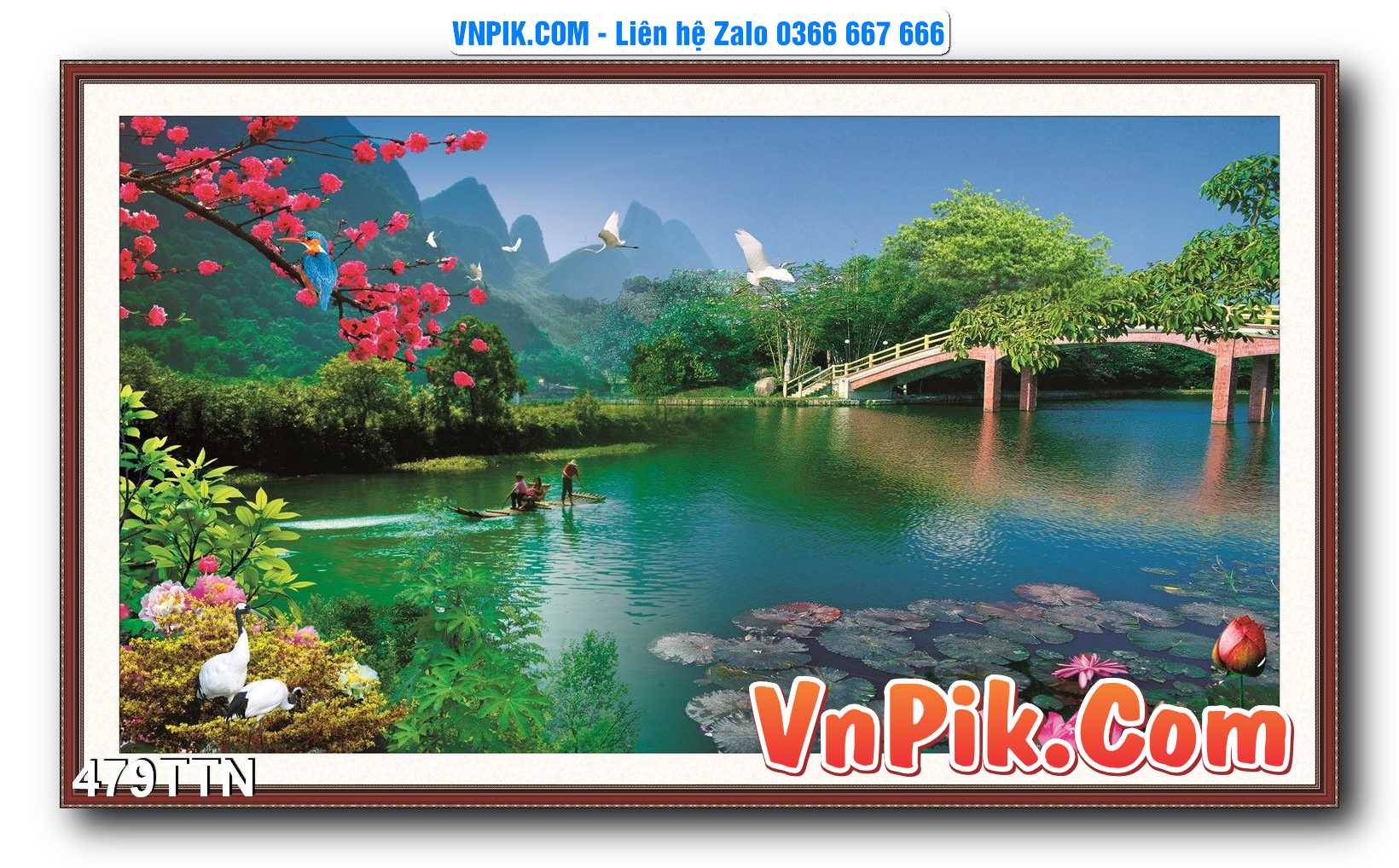 Tranh thác nước – Tranh phong thủy – Tranh treo tường mã 479TTN