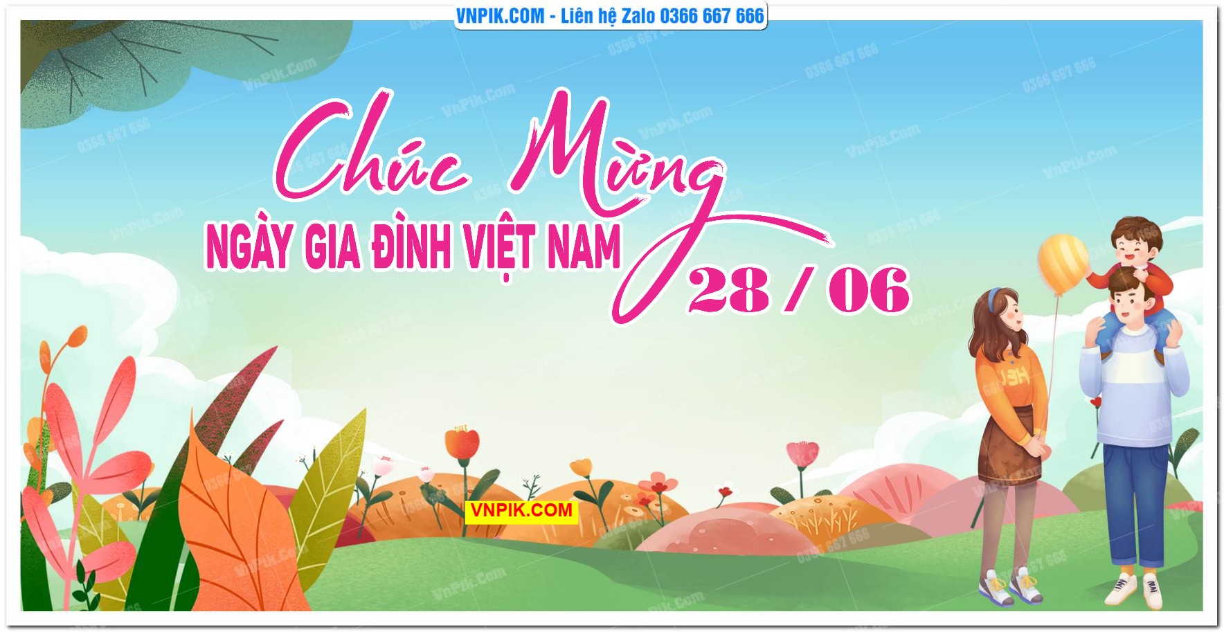 Phông nền kỷ niệm ngày gia đình Việt Nam 28/6 mã 4861566