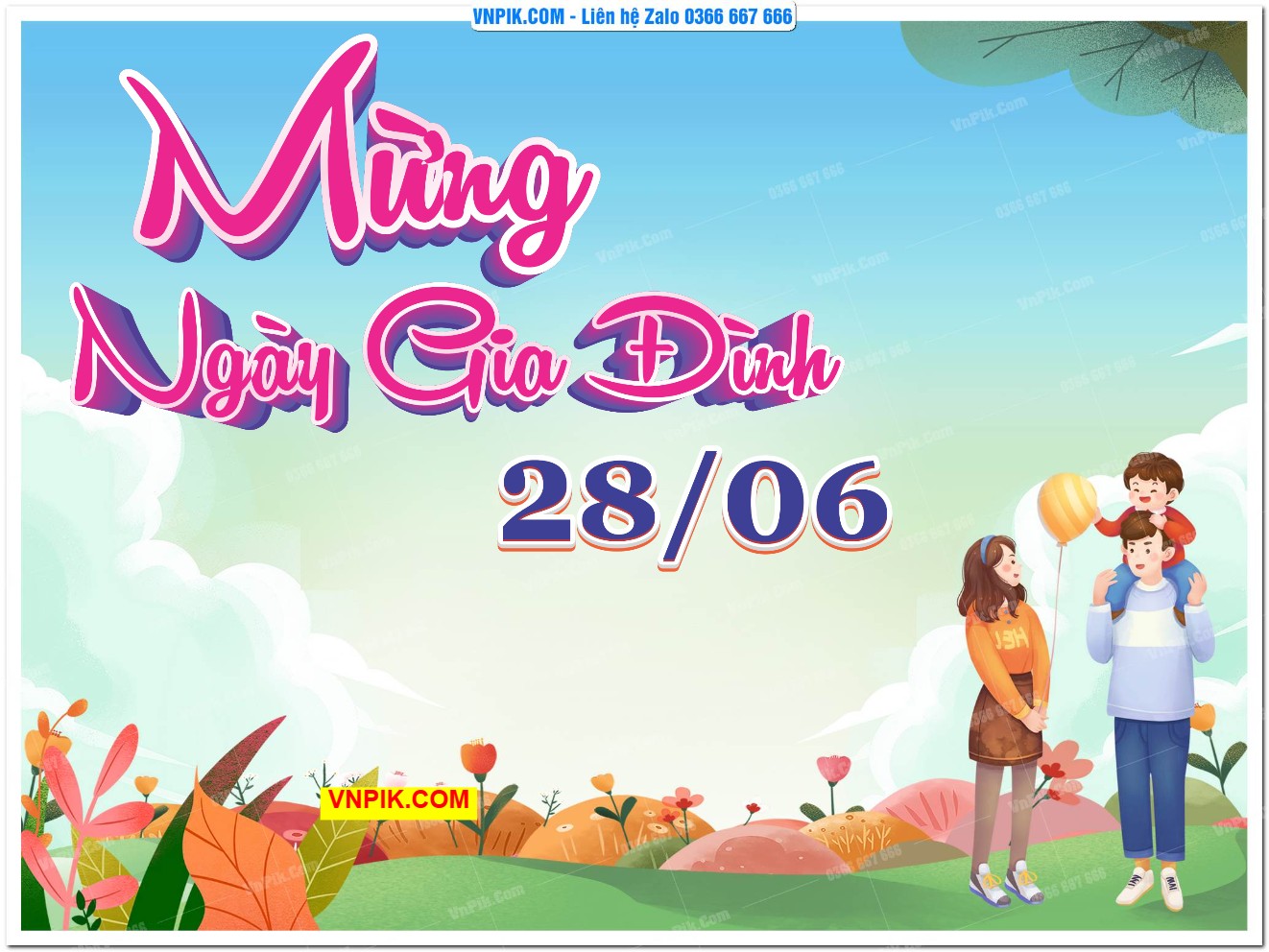 Phông nền kỷ niệm ngày gia đình Việt Nam 28/6 mã 4861570