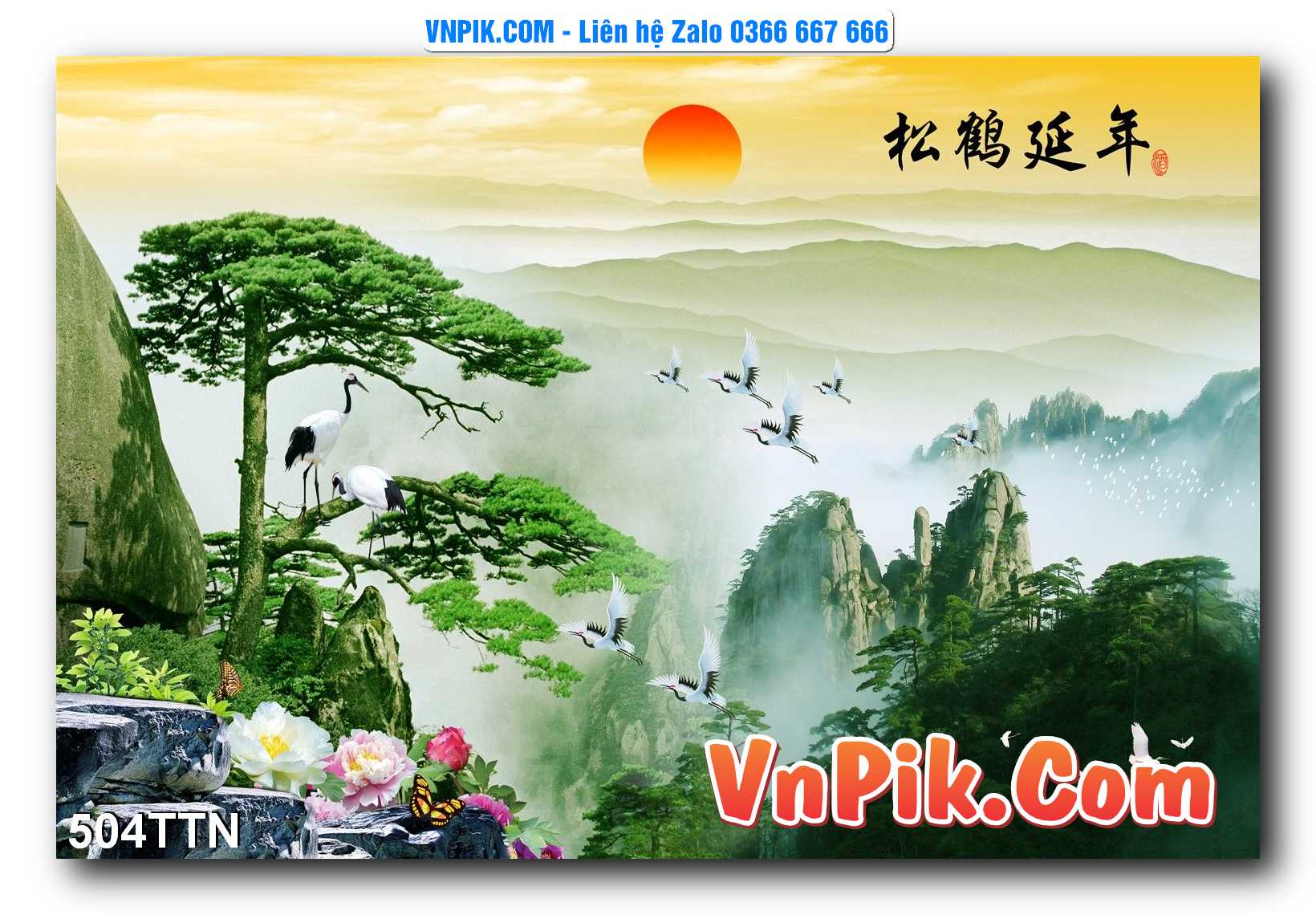 Tranh thác nước – Tranh phong thủy – Tranh treo tường mã 504TTN