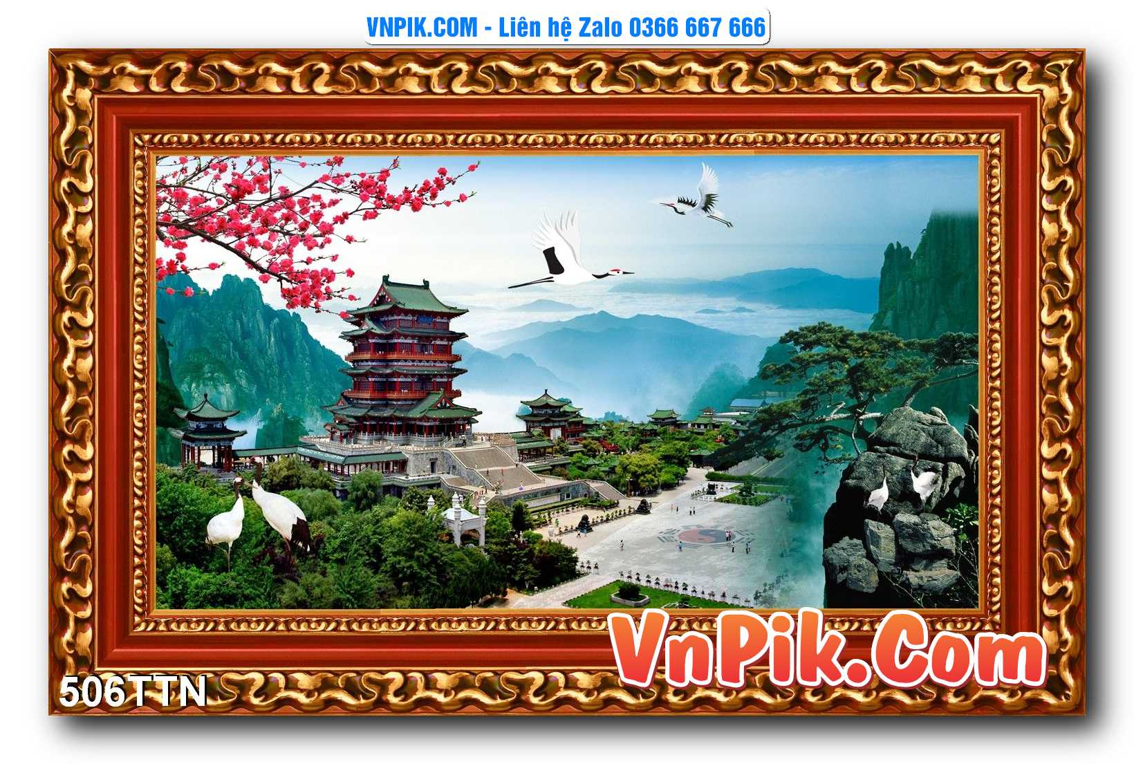 Tranh thác nước – Tranh phong thủy – Tranh treo tường mã 506TTN