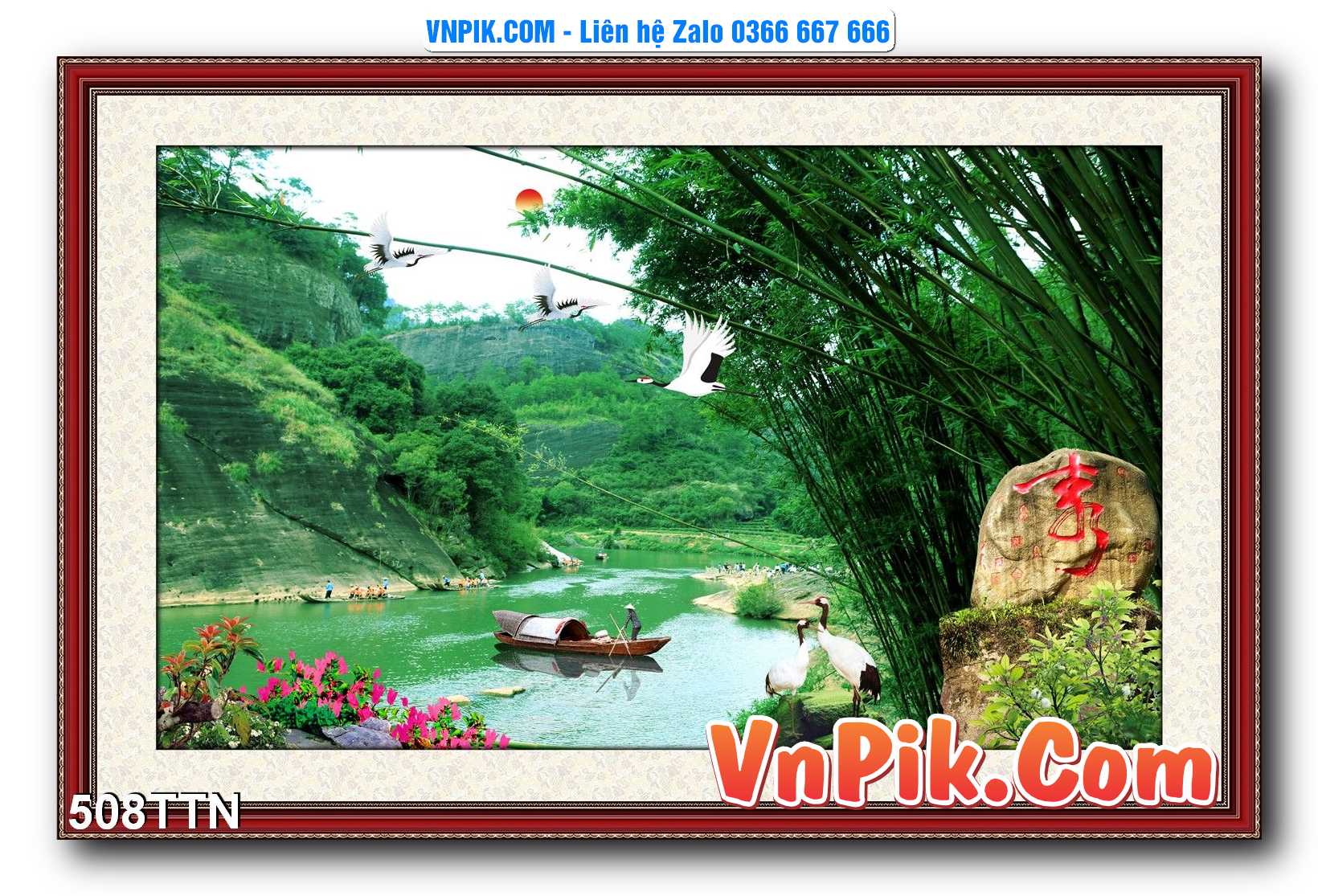 Tranh thác nước – Tranh phong thủy – Tranh treo tường mã 508TTN