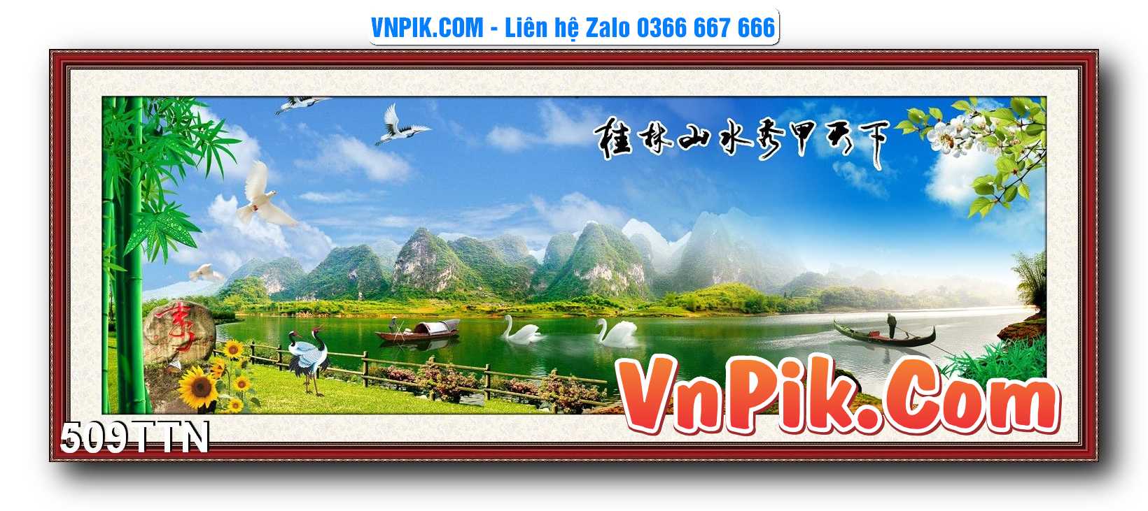 Tranh thác nước – Tranh phong thủy – Tranh treo tường mã 509TTN