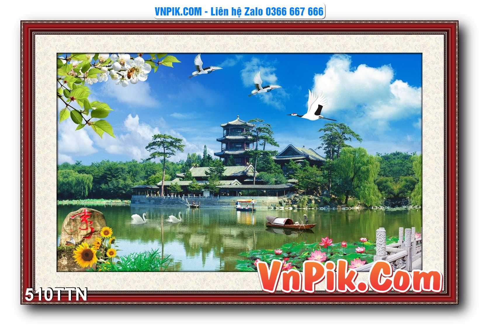 Tranh thác nước – Tranh phong thủy – Tranh treo tường mã 510TTN