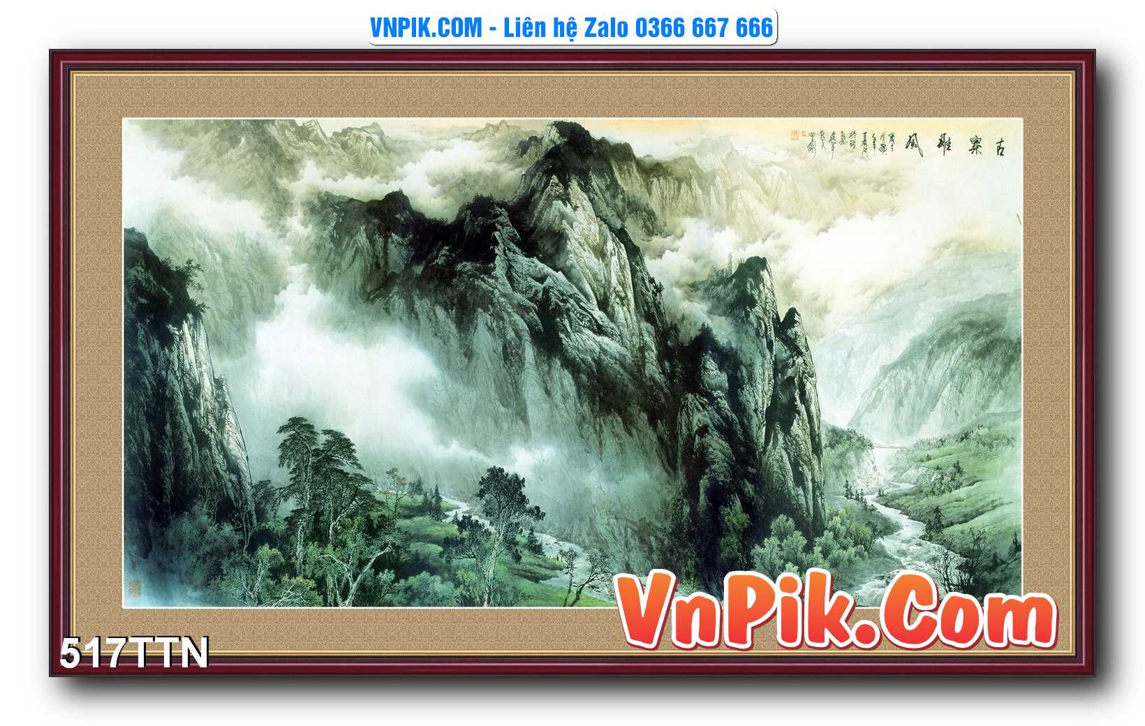 Tranh thác nước – Tranh phong thủy – Tranh treo tường mã 517TTN