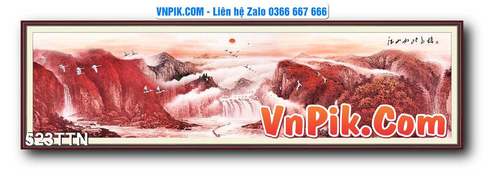 Tranh thác nước – Tranh phong thủy – Tranh treo tường mã 523TTN