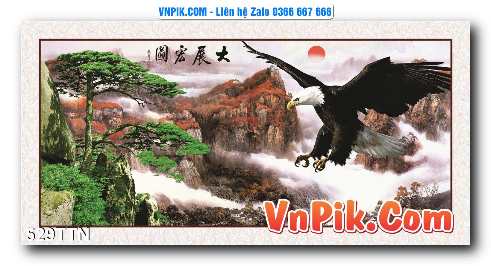 Tranh thác nước – Tranh phong thủy – Tranh treo tường mã 529TTN