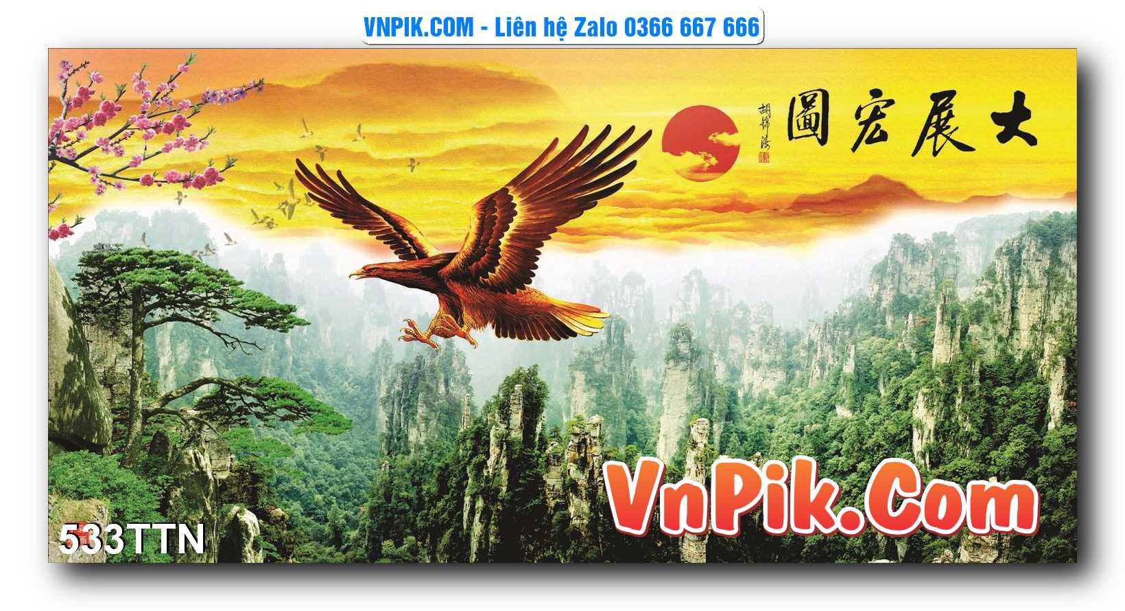 Tranh thác nước – Tranh phong thủy – Tranh treo tường mã 533TTN