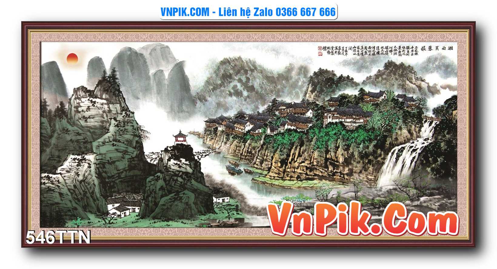 Tranh thác nước – Tranh phong thủy – Tranh treo tường mã 546TTN