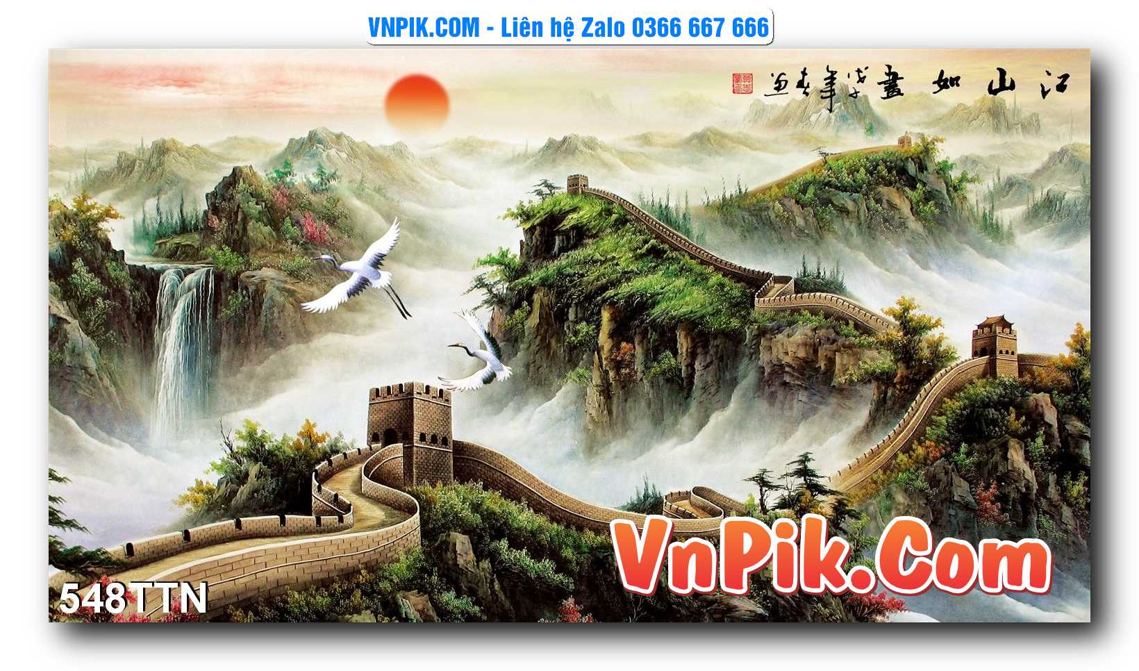 Tranh thác nước – Tranh phong thủy – Tranh treo tường mã 548TTN
