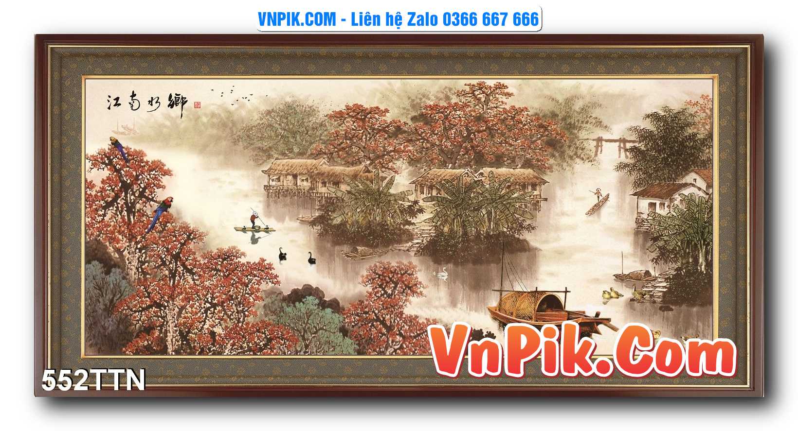 Tranh thác nước – Tranh phong thủy – Tranh treo tường mã 552TTN