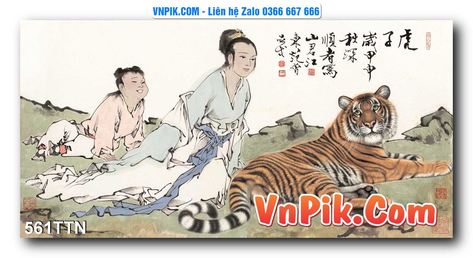 Tranh thác nước – Tranh phong thủy – Tranh treo tường mã 561TTN
