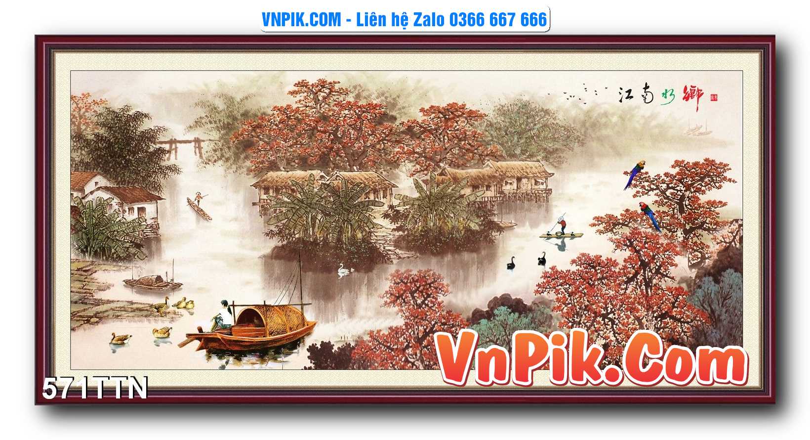 Tranh thác nước – Tranh phong thủy – Tranh treo tường mã 571TTN