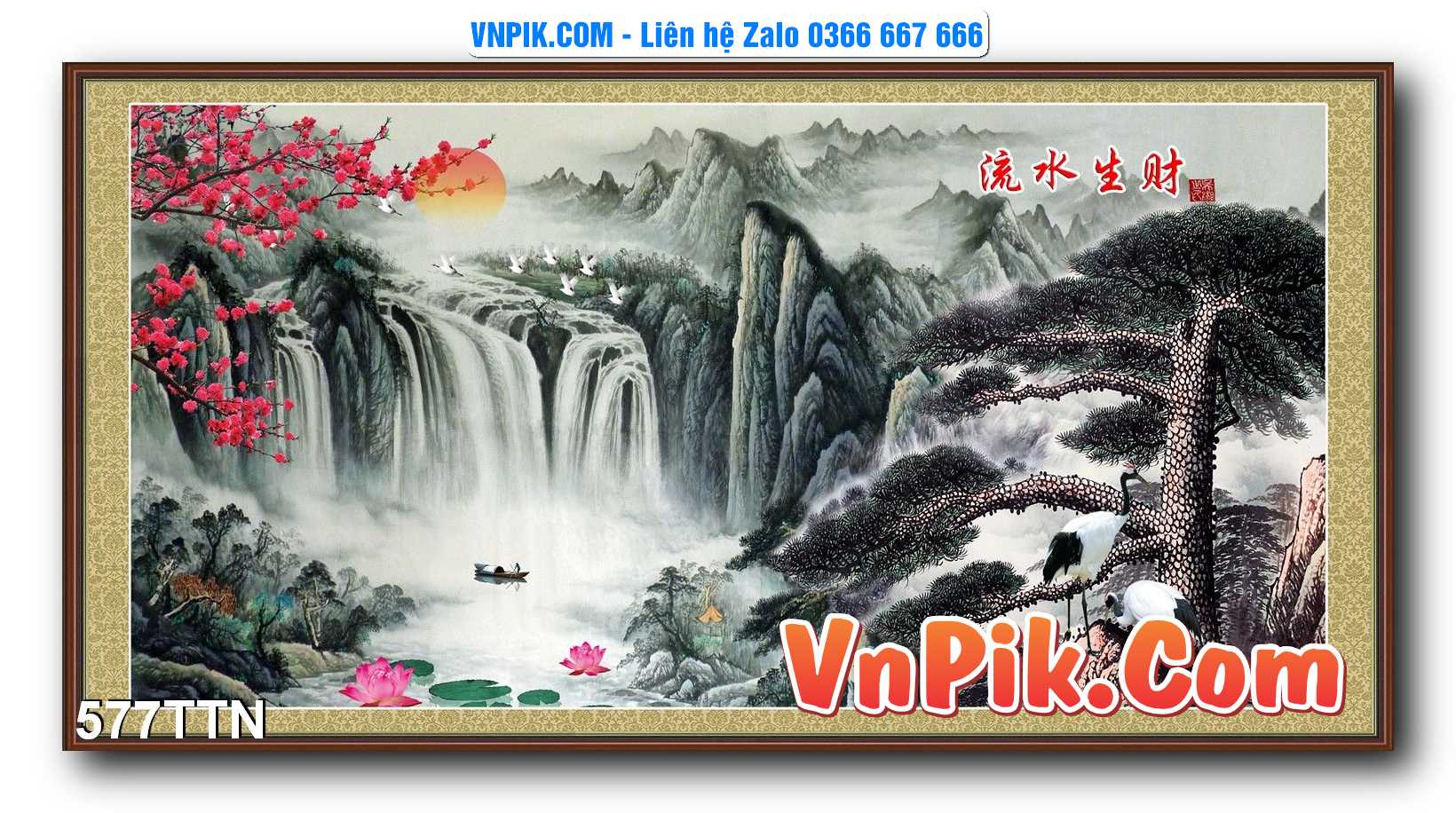 Tranh thác nước – Tranh phong thủy – Tranh treo tường mã 577TTN