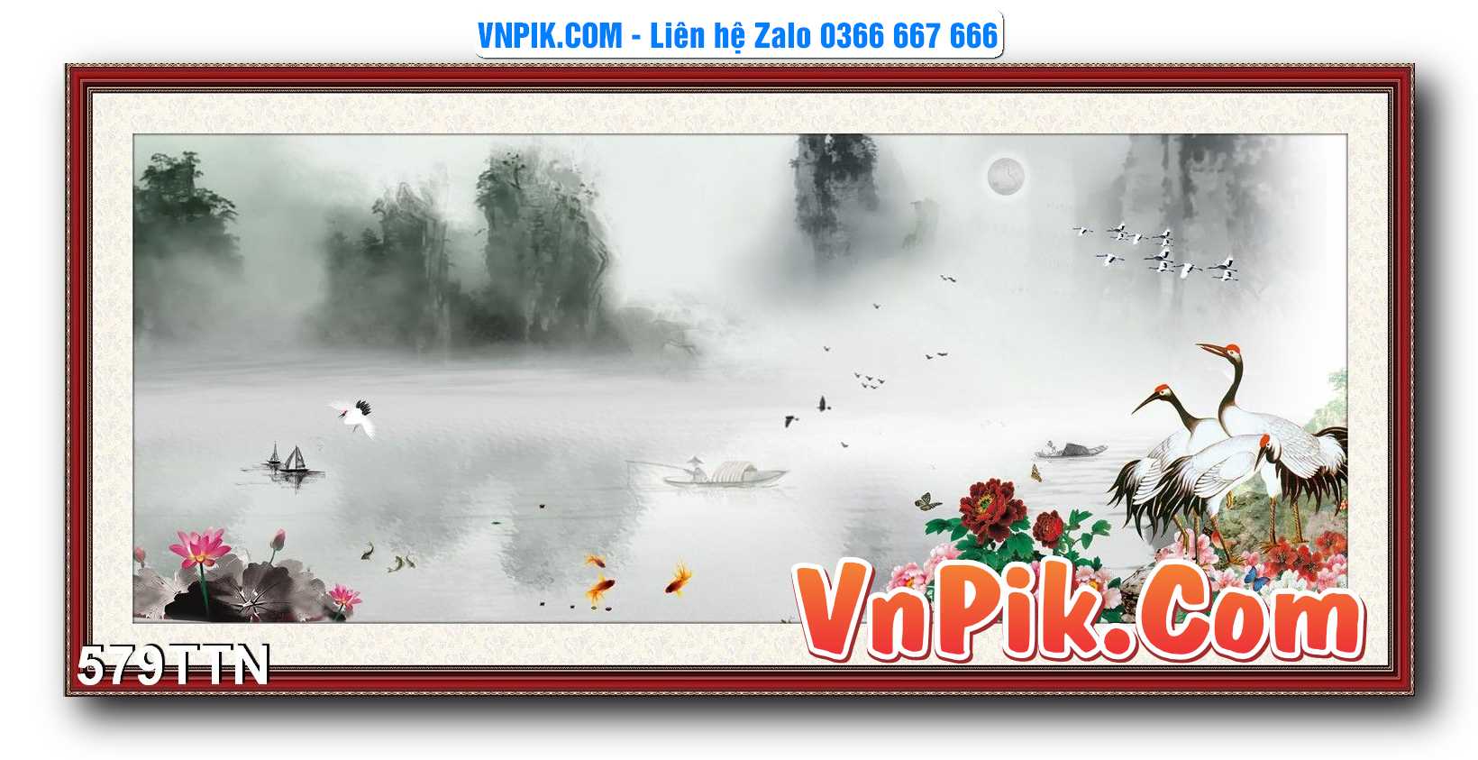 Tranh thác nước – Tranh phong thủy – Tranh treo tường mã 579TTN