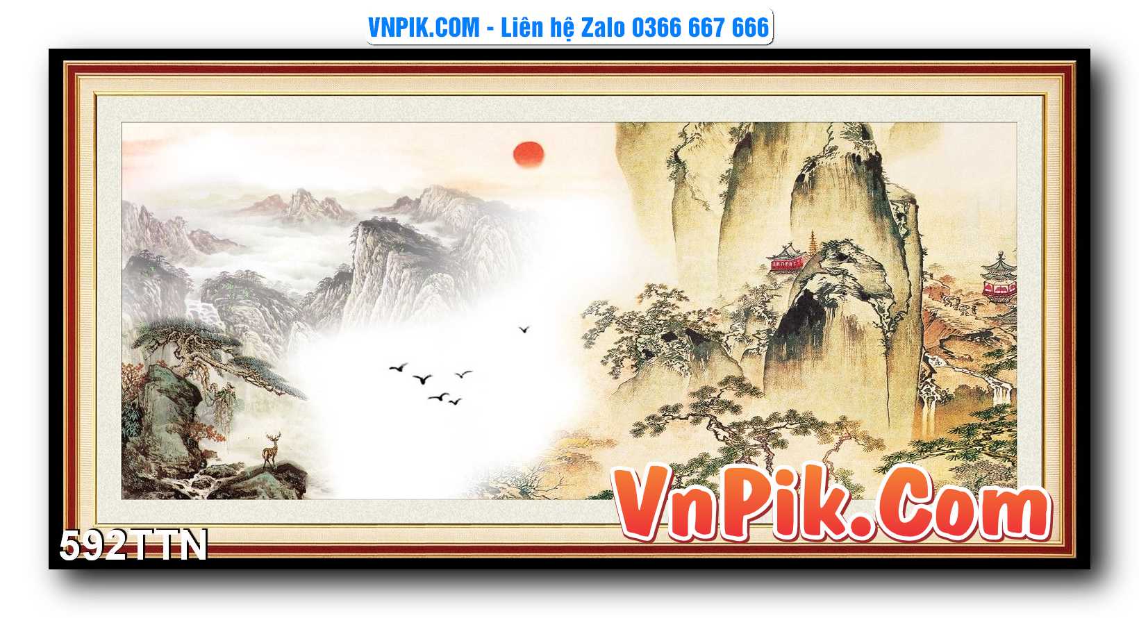 Tranh thác nước – Tranh phong thủy – Tranh treo tường mã 592TTN