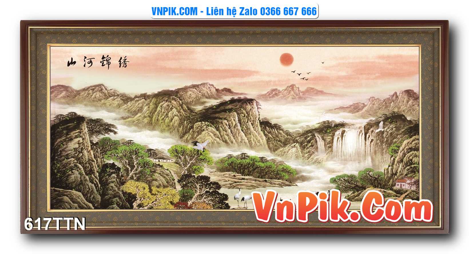 Tranh thác nước – Tranh phong thủy – Tranh treo tường mã 617TTN