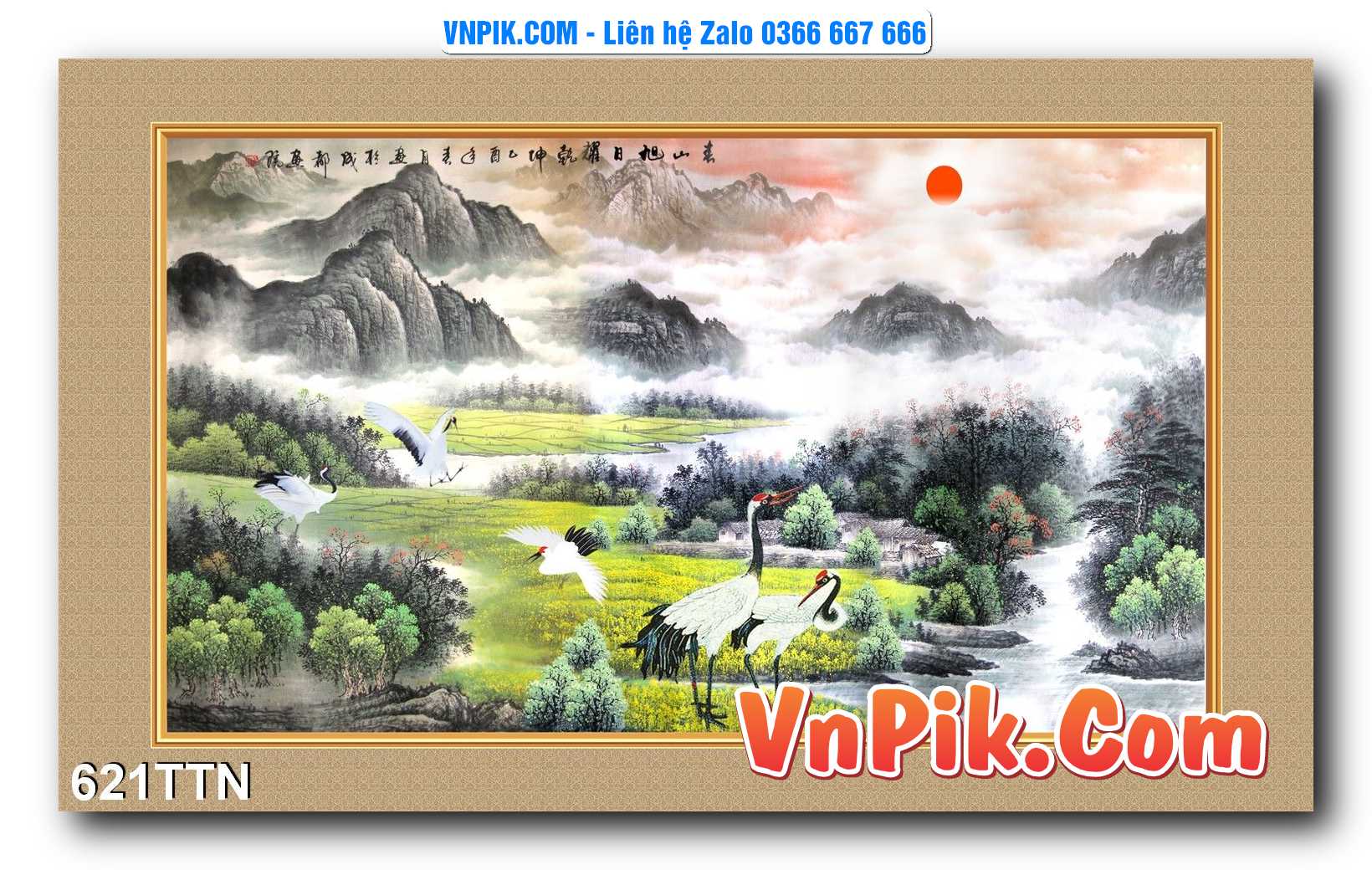 Tranh thác nước – Tranh phong thủy – Tranh treo tường mã 621TTN