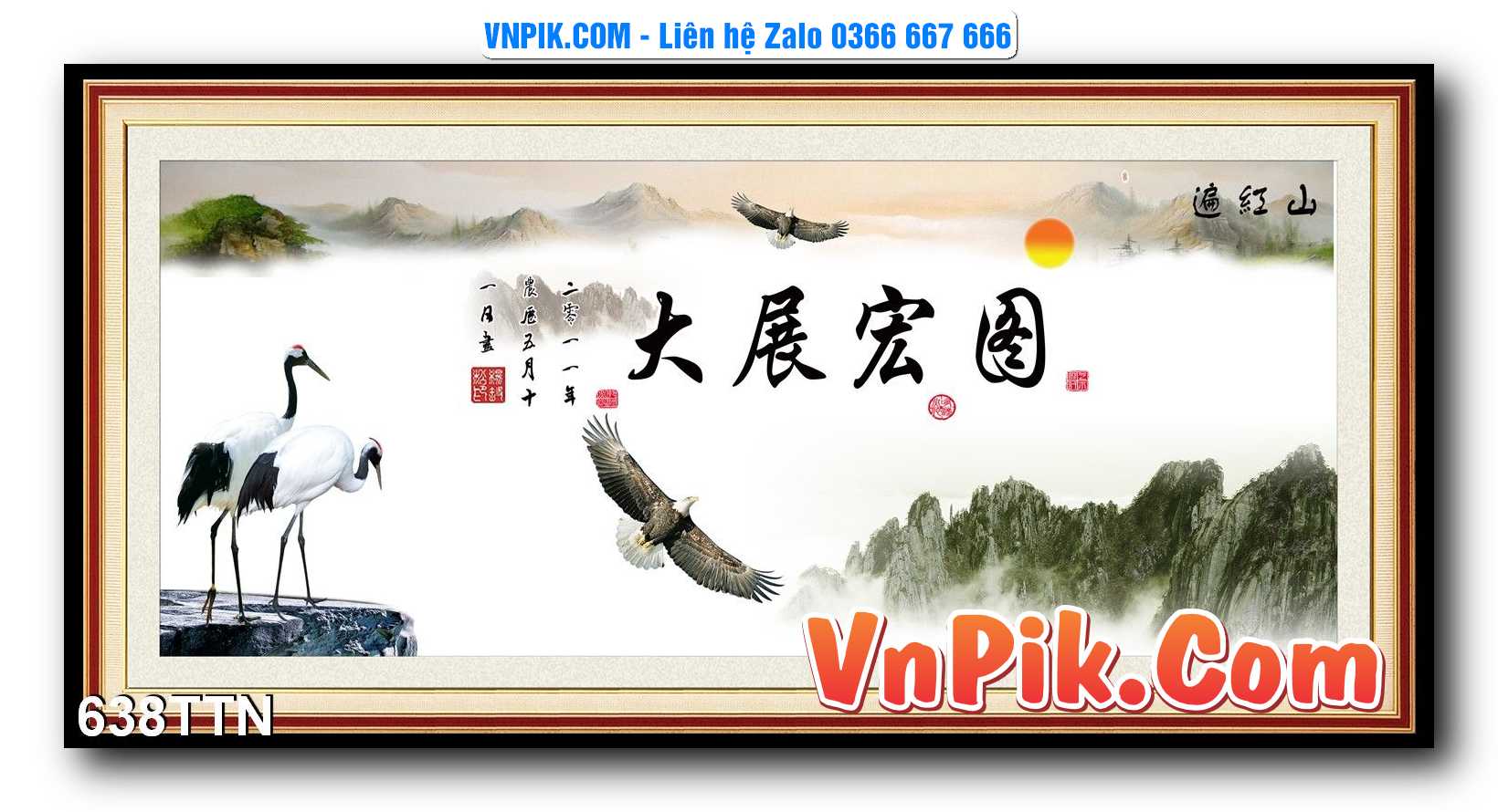 Tranh thác nước – Tranh phong thủy – Tranh treo tường mã 638TTN