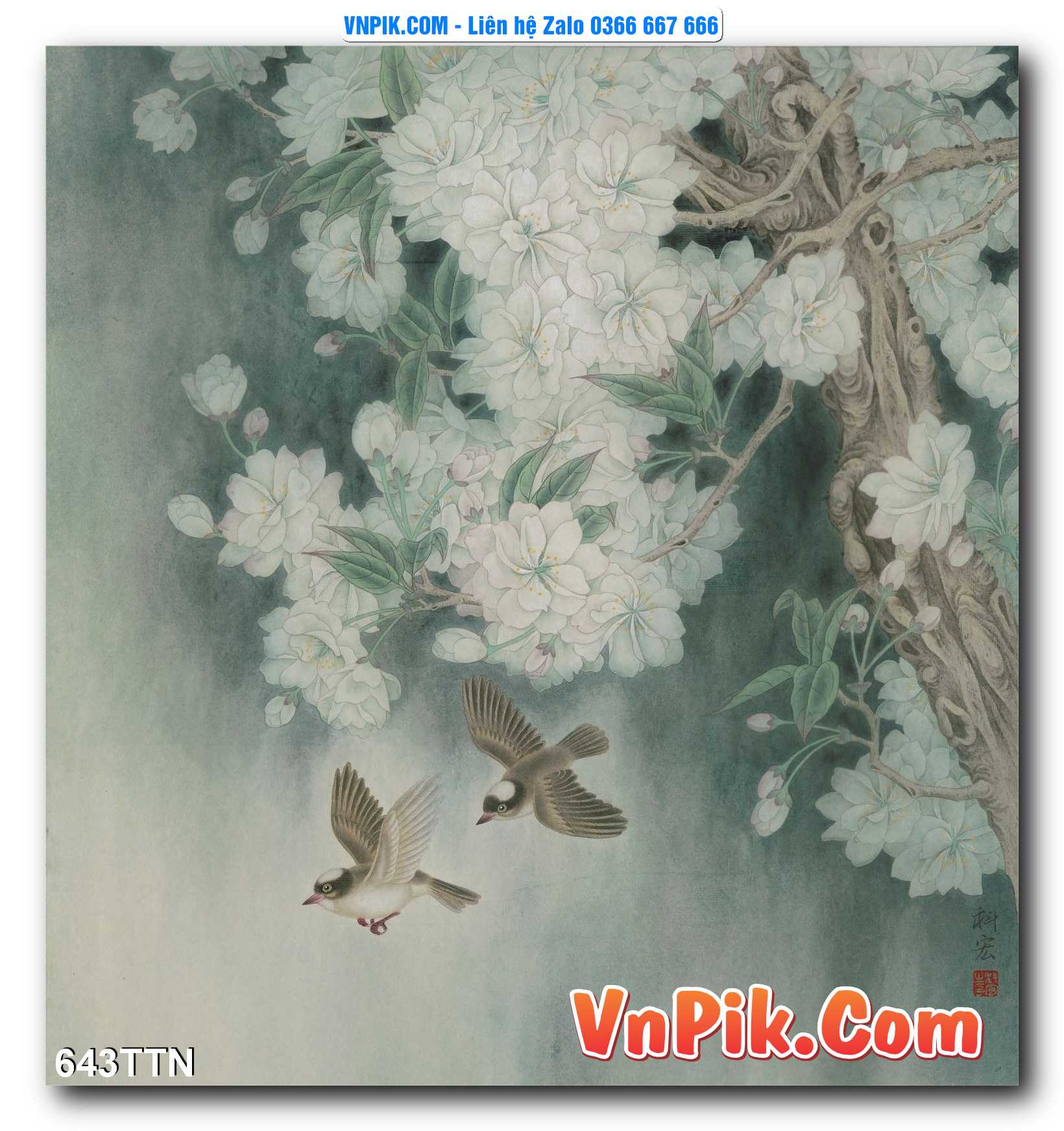 Tranh thác nước – Tranh phong thủy – Tranh treo tường mã 643TTN
