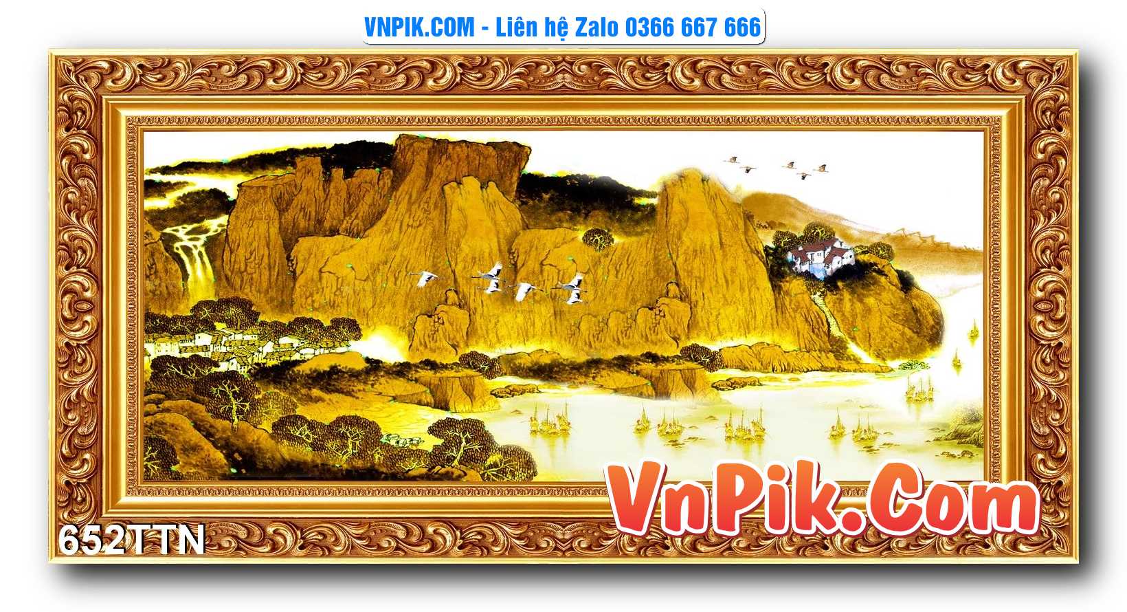 Tranh thác nước – Tranh phong thủy – Tranh treo tường mã 652TTN