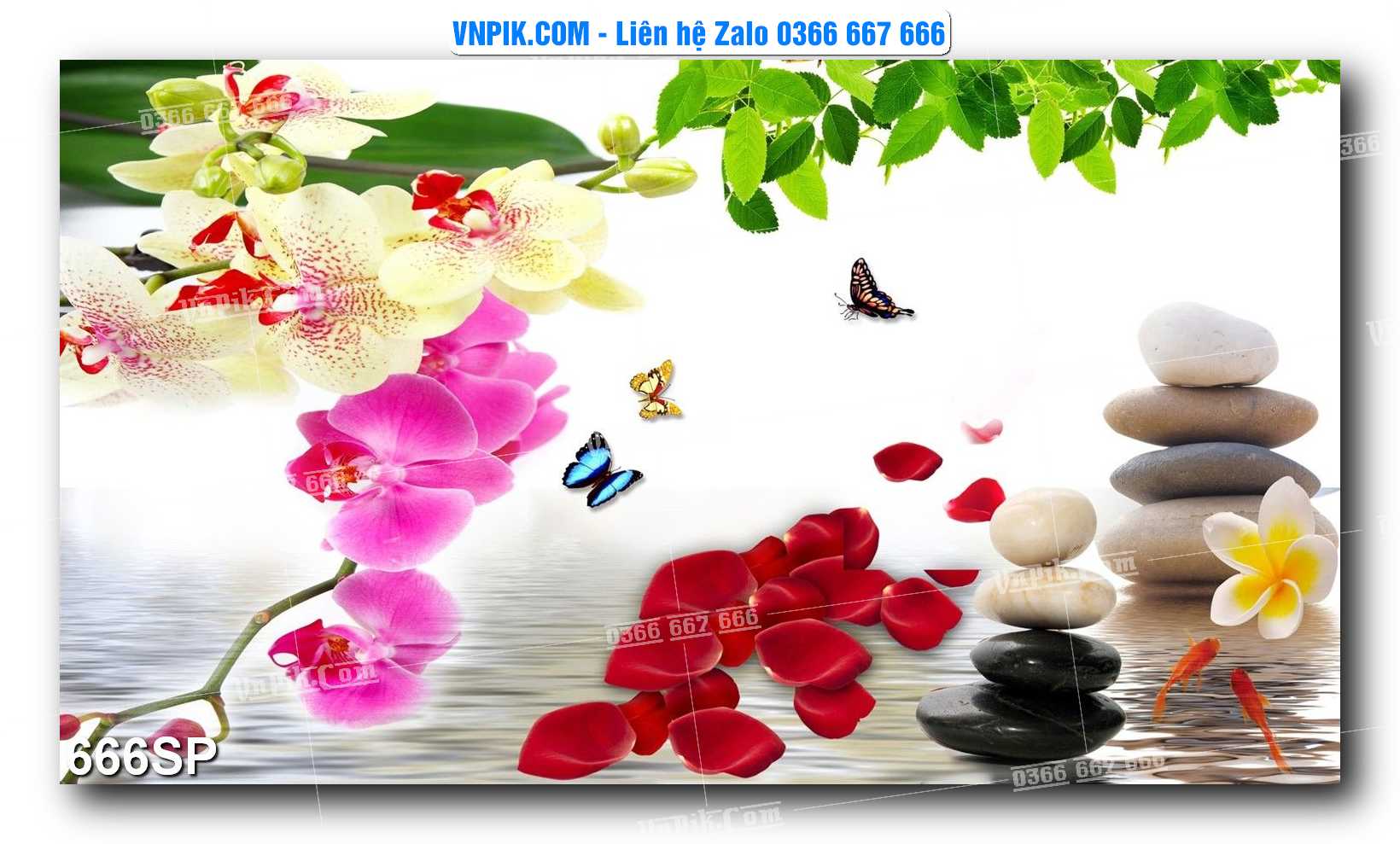Mẫu tranh spa treo tường đẹp file vector – psd mẫu 666SP