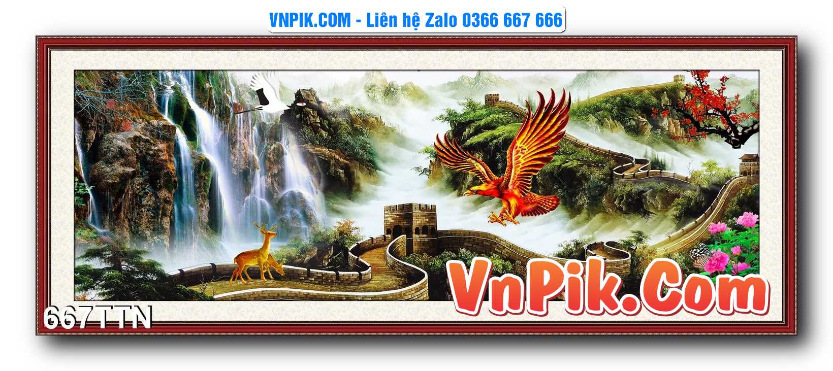 Tranh thác nước – Tranh phong thủy – Tranh treo tường mã 667TTN