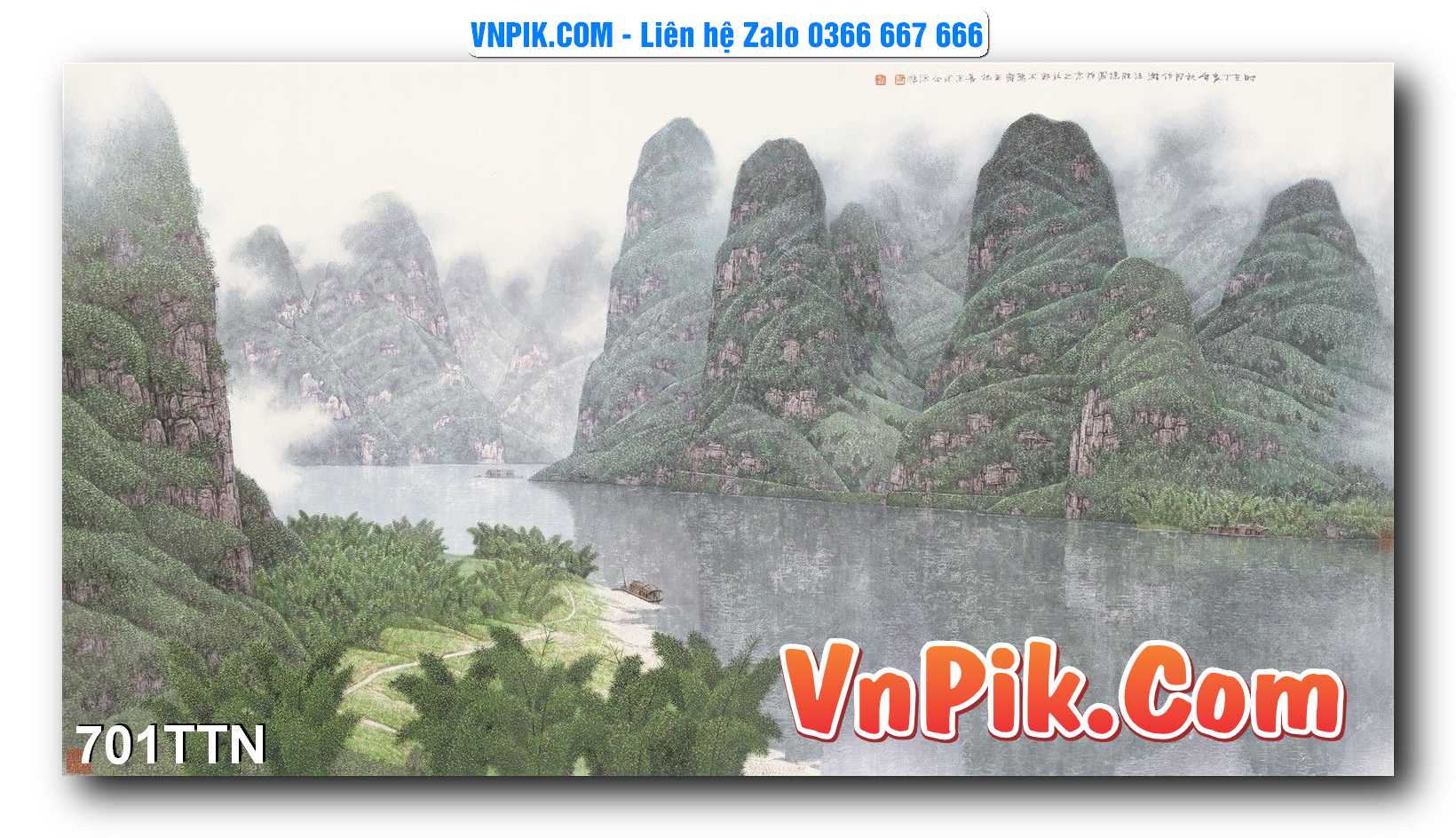 Tranh thác nước – Tranh phong thủy – Tranh treo tường mã 701TTN