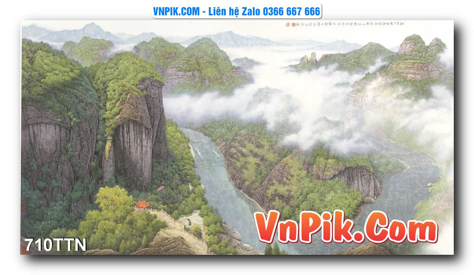 Tranh thác nước – Tranh phong thủy – Tranh treo tường mã 710TTN