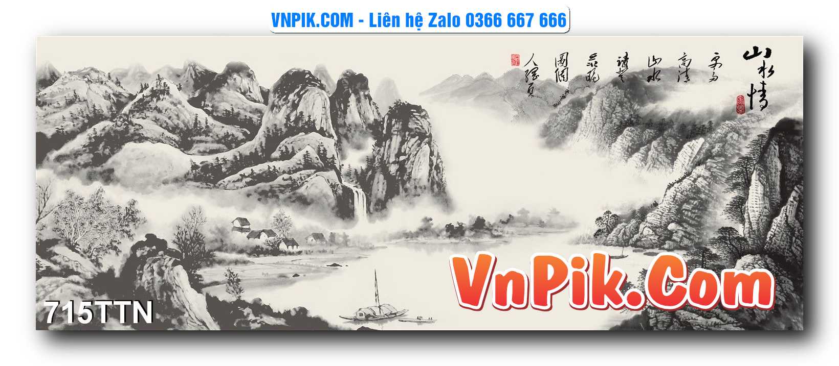 Tranh thác nước – Tranh phong thủy – Tranh treo tường mã 715TTN