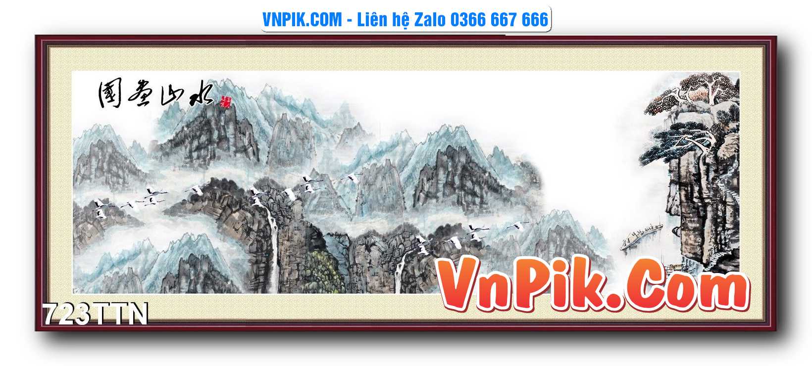 Tranh thác nước – Tranh phong thủy – Tranh treo tường mã 723TTN