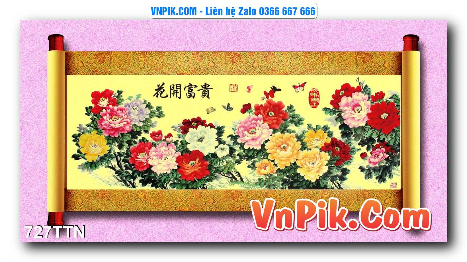 Tranh thác nước – Tranh phong thủy – Tranh treo tường mã 727TTN