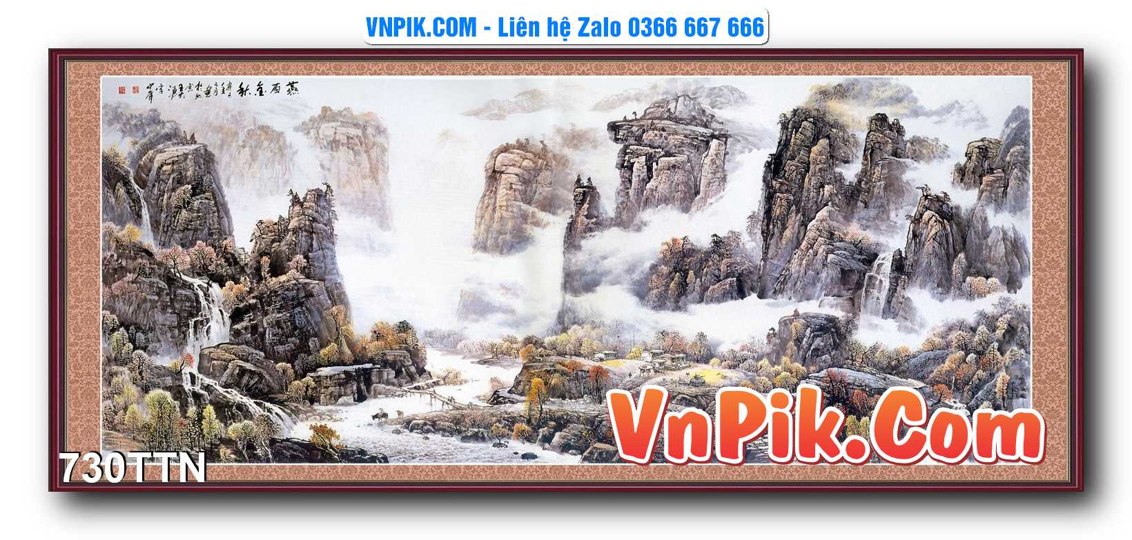 Tranh thác nước – Tranh phong thủy – Tranh treo tường mã 730TTN