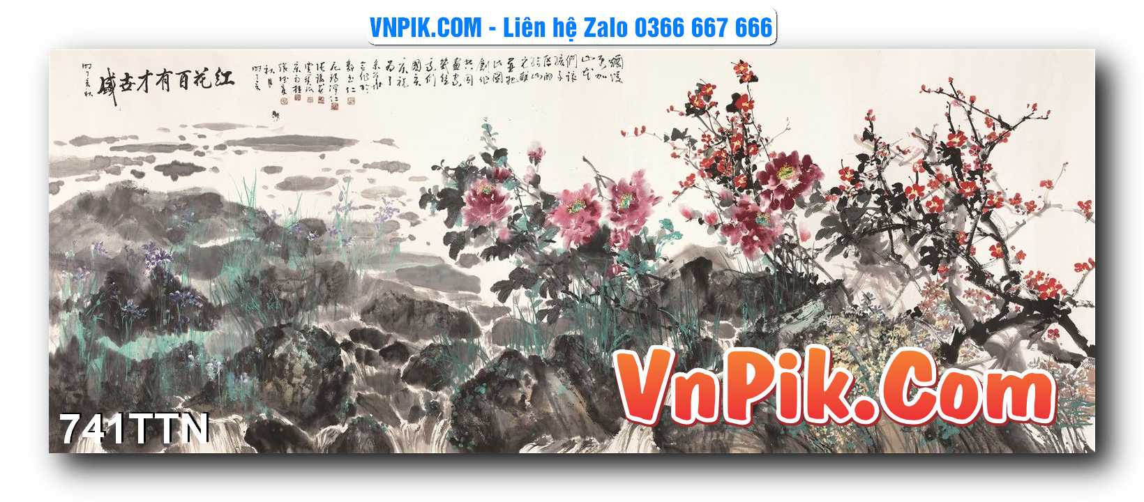 Tranh thác nước – Tranh phong thủy – Tranh treo tường mã 741TTN